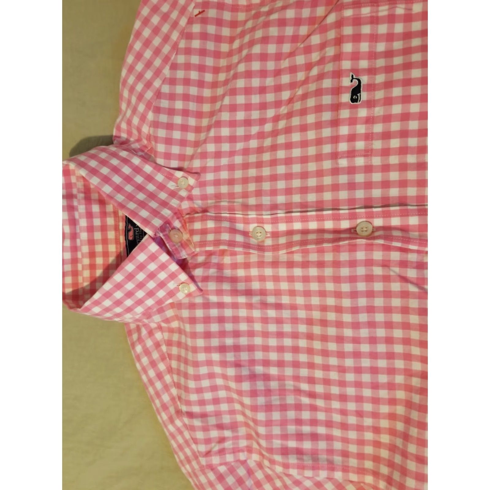 Vineyard Vines Vineyard Vines Dress Shirt Mens S Pink Cotton Button-Up Long Sleeve Button-Down Collared Casual All Seasons Regular Size Type Size 36R - 2 Thumbnail