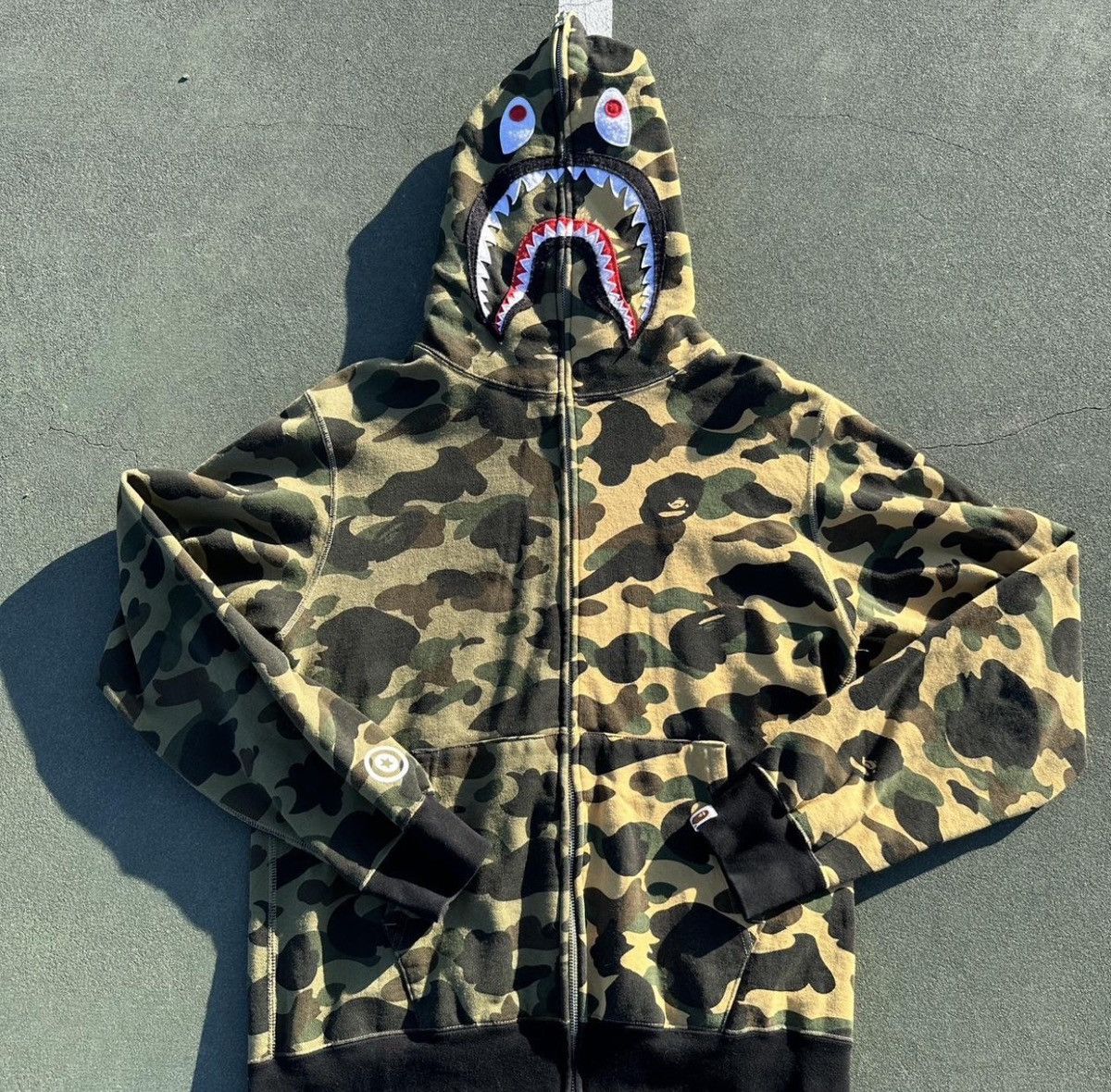 Bape A Bathing Ape Half Camo Full Zip Hoodie Size US XL / EU 56 / 4 - 1 Thumbnail