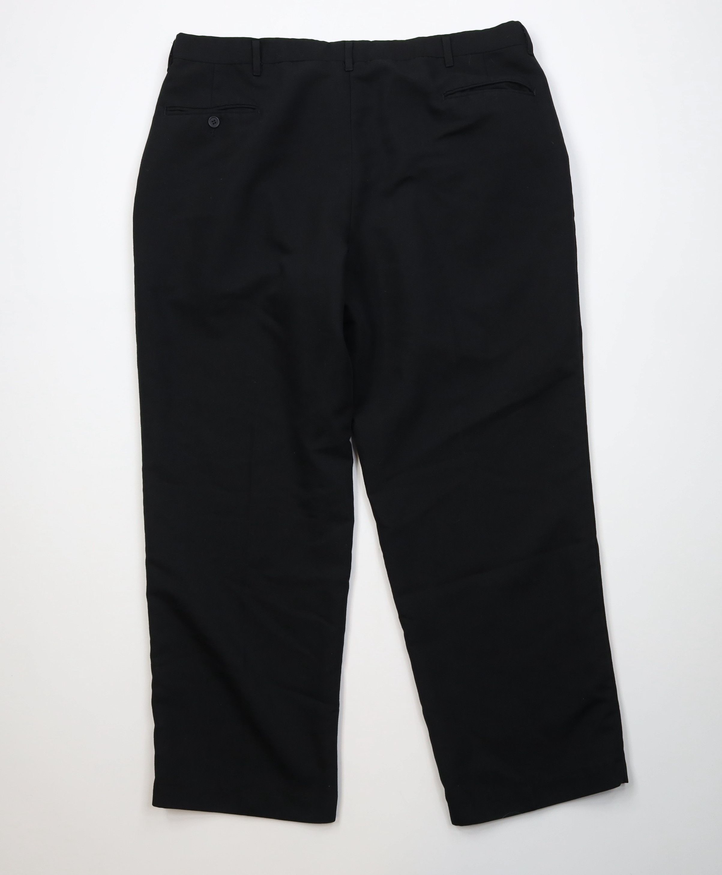 Vintage Vintage 90s Streetwear Wool Blend Wide Leg Chino Pants Black Size US 38 / EU 54 - 8 Thumbnail