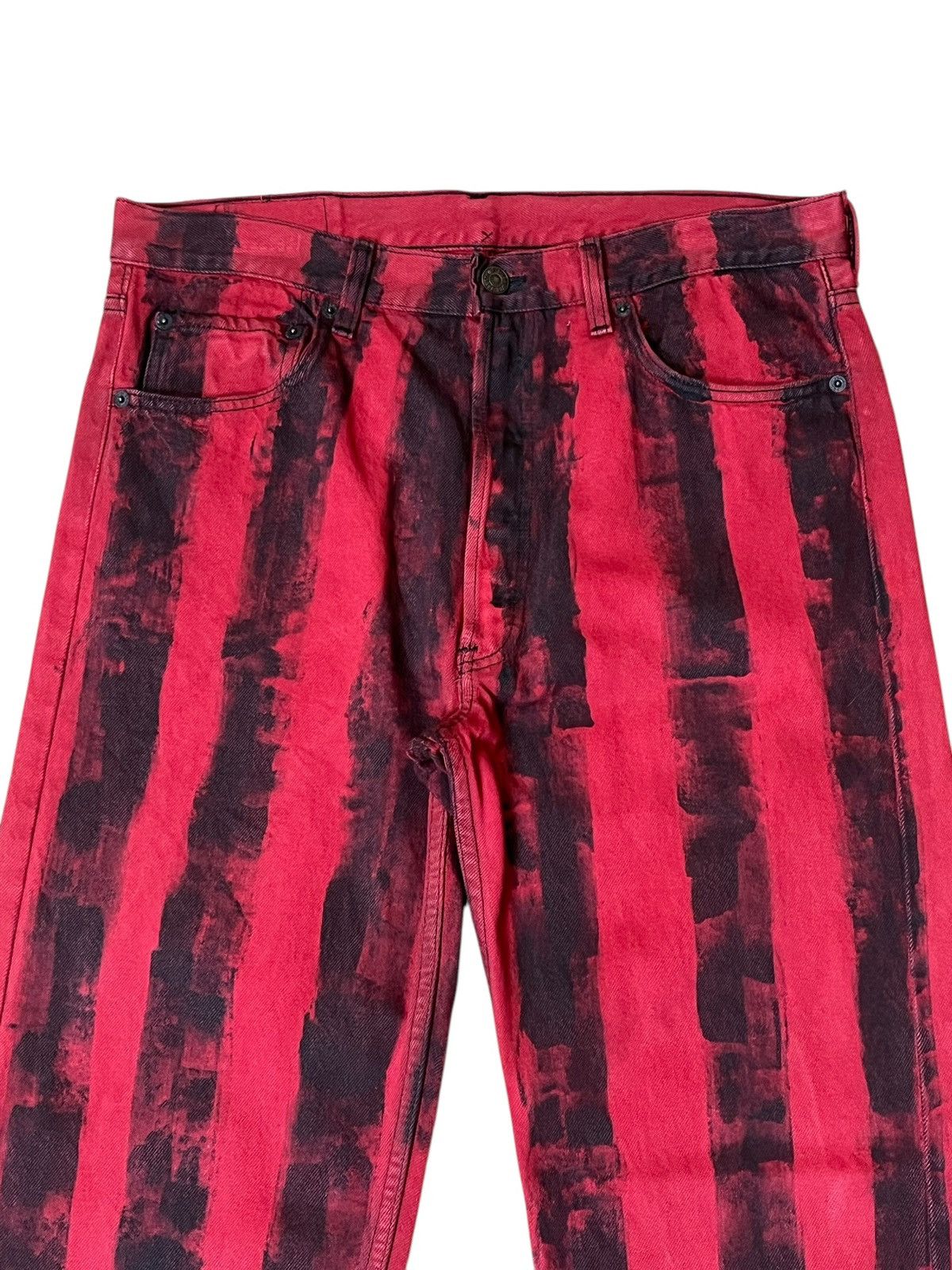 Levi's Vintage Clothing VINTAGE 90s LEVI’S 501 CUSTOM PRISONER INSPIRED ROBINS JEANS Size US 34 / EU 50 - 4 Thumbnail