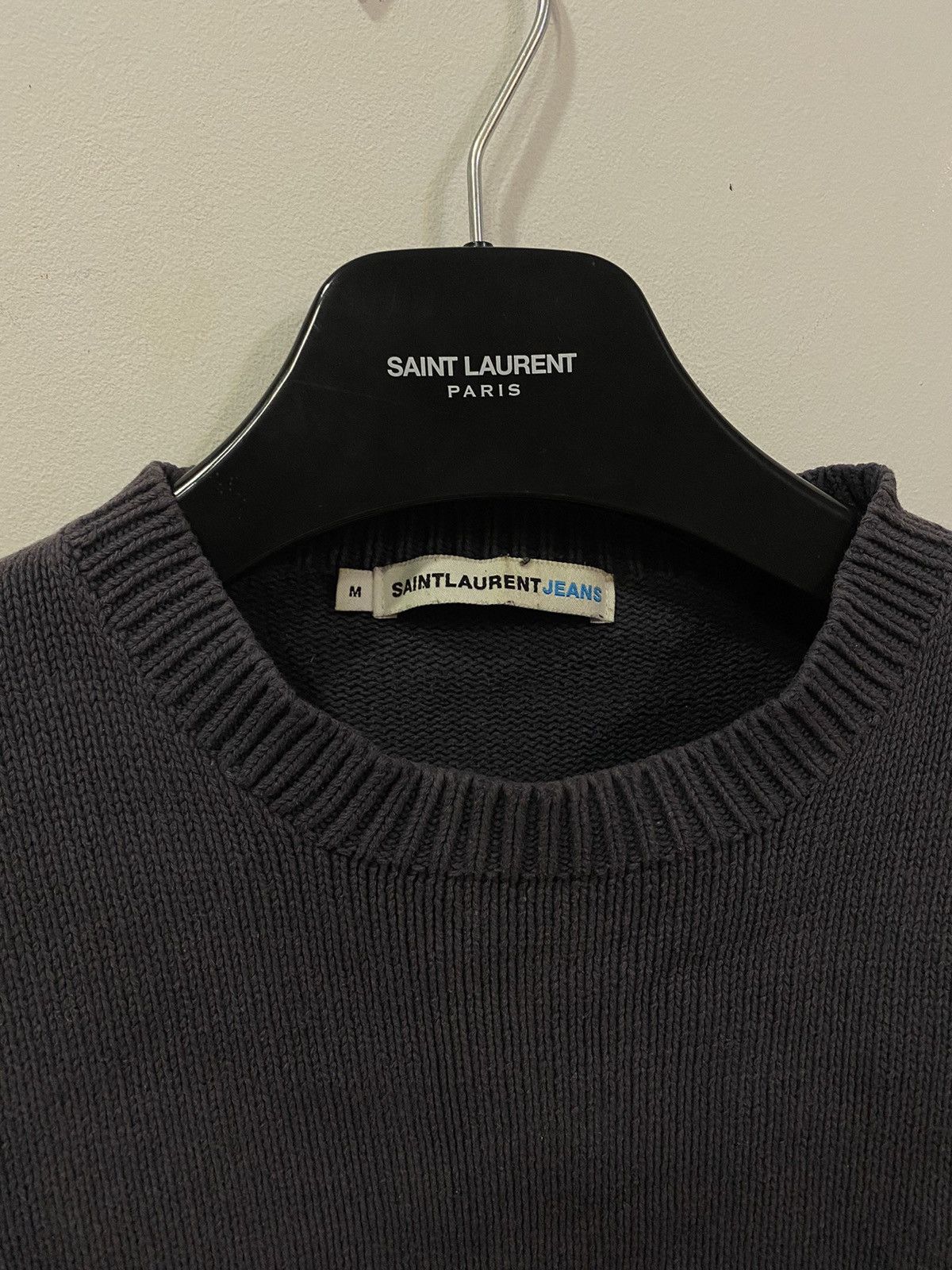 Yves Saint Laurent Grey YSL Sweater Knit Saint Laurent Jeans Size S / US 4 / IT 40 - 4 Thumbnail