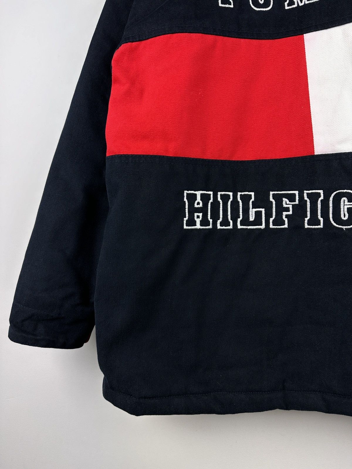 Tommy Hilfiger × Vintage Vintage 90’s Tommy Hilfiger Big Embroidered Logo Jacket Size US XS / EU 42 / 0 - 5 Thumbnail