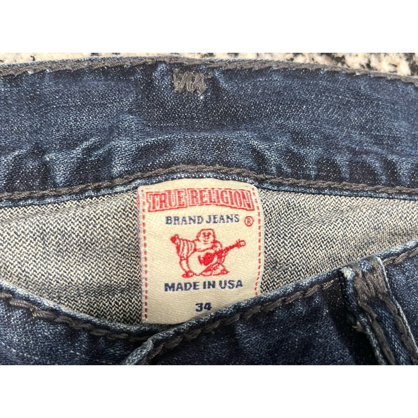 True Religion VINTAGE True Religion Jeans Mens 36x32 Blue Denim Ricky Giant Big T Made In USA Main Selling Point: Brand/Classic Size US 36 / EU 52 - 3 Thumbnail