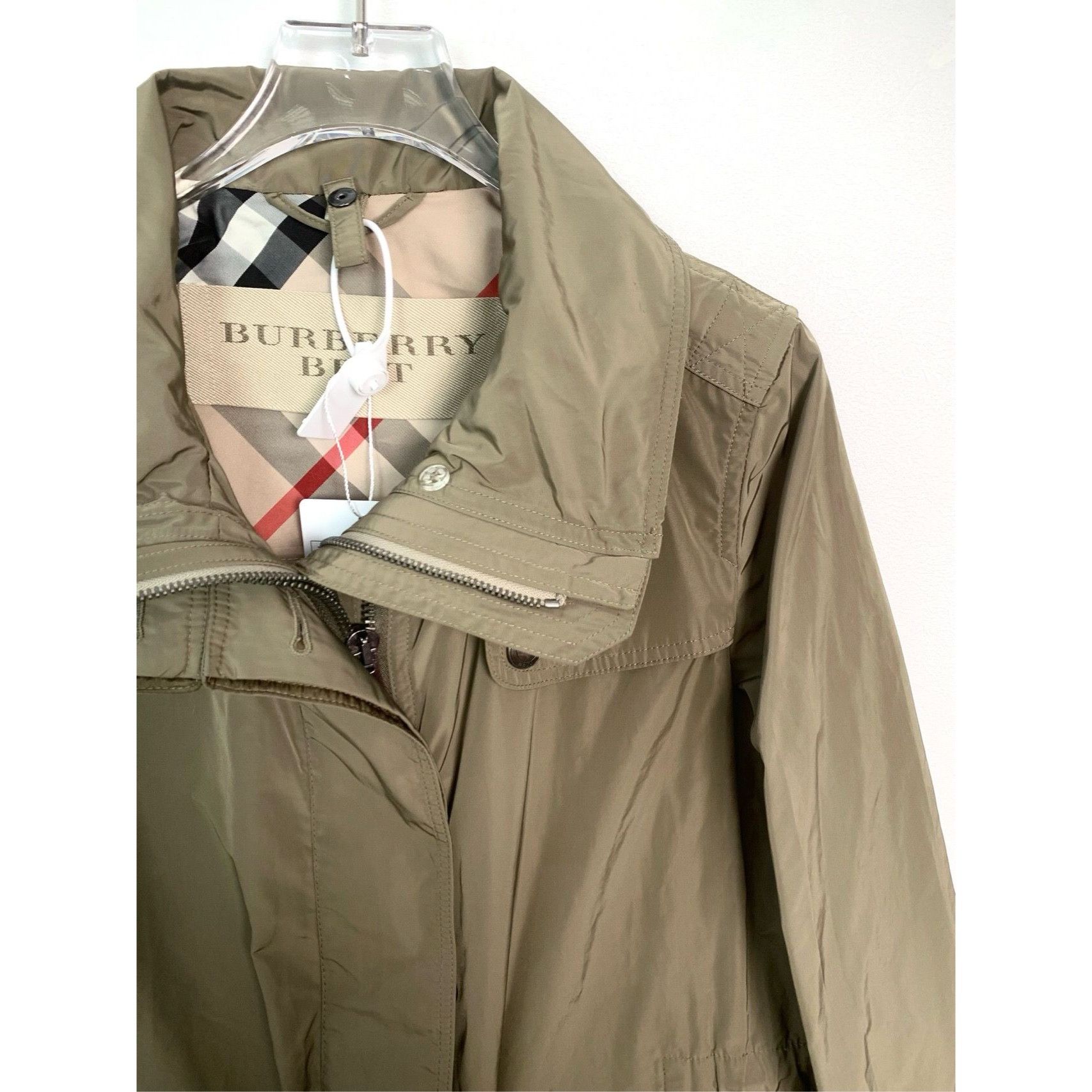 Burberry Burberry Brit Womens Olive Green Lightweight Trench Coat Siz Size XS / US 0-2 / IT 36-38 - 5 Thumbnail