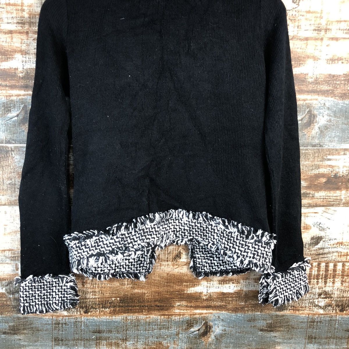DL Coup De Poing Black Cardigan Knitwear #C578