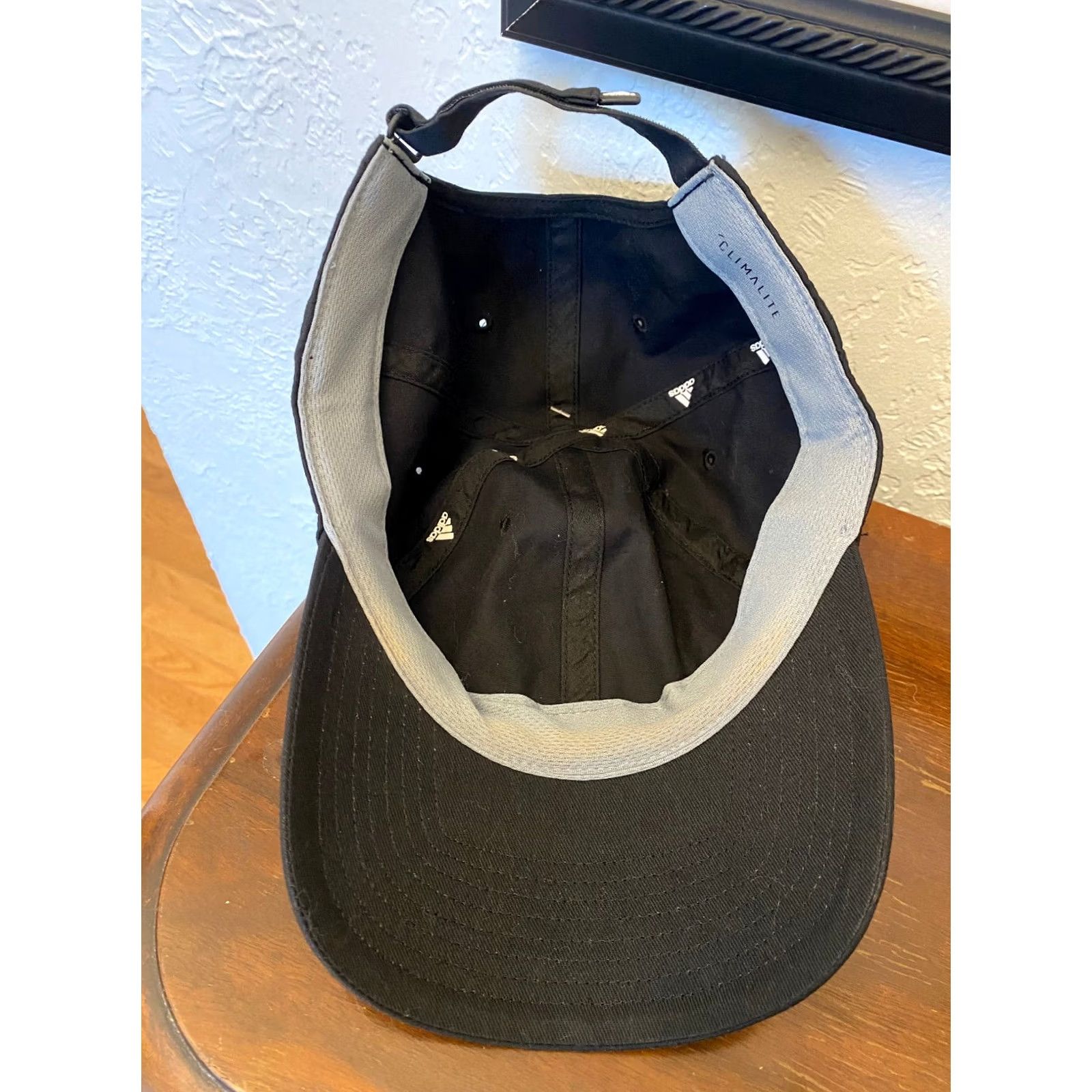 Adidas Adidas Climalite Black Strap Baseball Cap Mens Adjustable Hat Size ONE SIZE - 4 Thumbnail