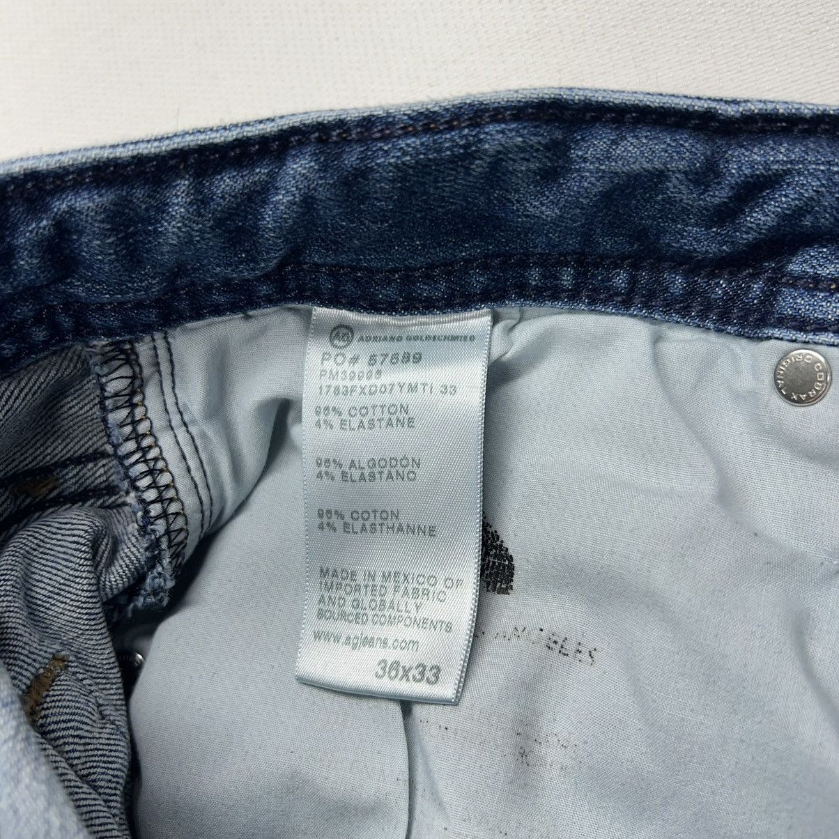AG Adriano Goldschmied AG Adriano Goldschmied Jeans Blue Tellis Modern Slim Denim Size US 36 / EU 52 - 10 Thumbnail