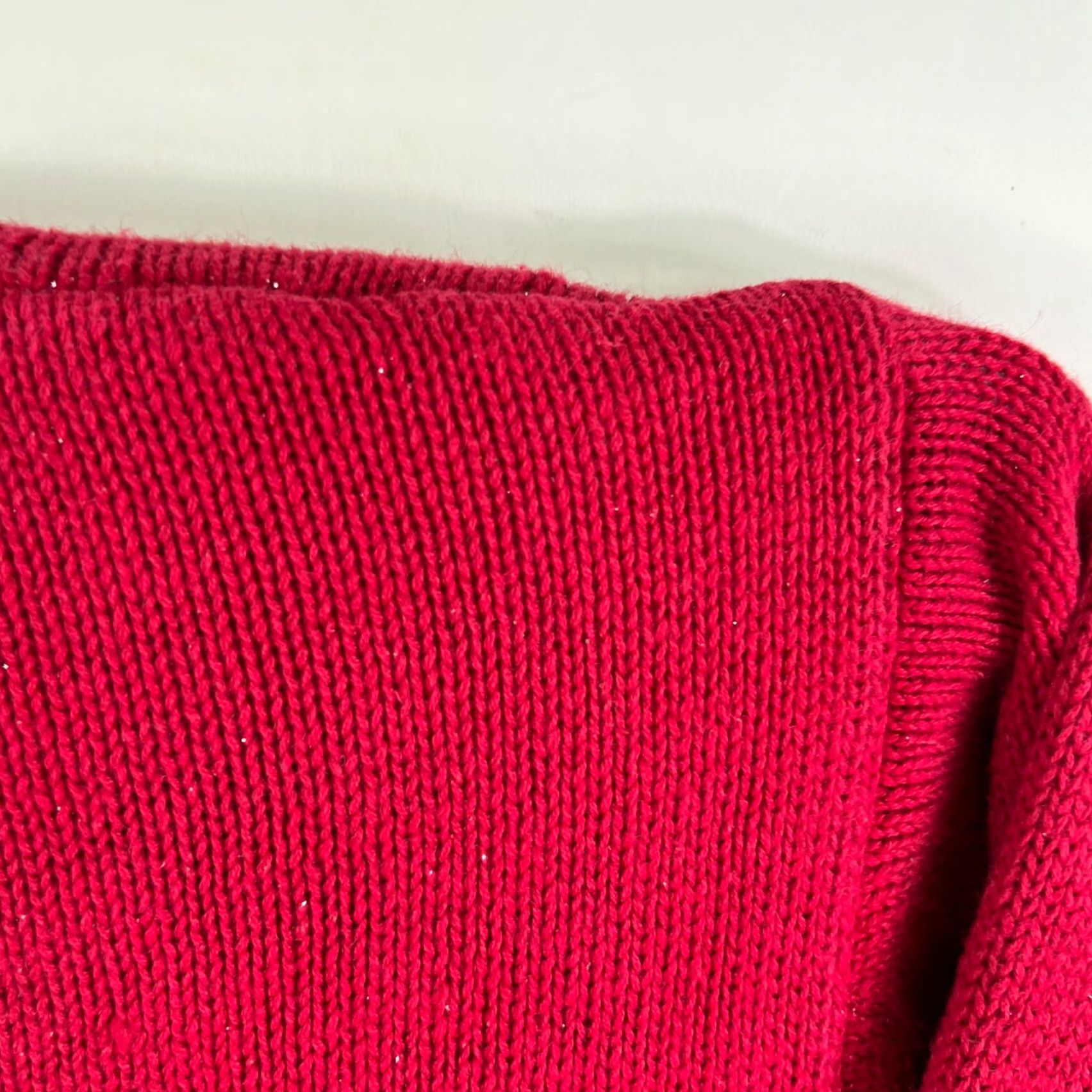 Vintage VINTAGE Tiara Holiday Floral Embroidered Sweater Womens M Red Pullover Casual Oversized Santa 90s Size M / US 6-8 / IT 42-44 - 2 Thumbnail