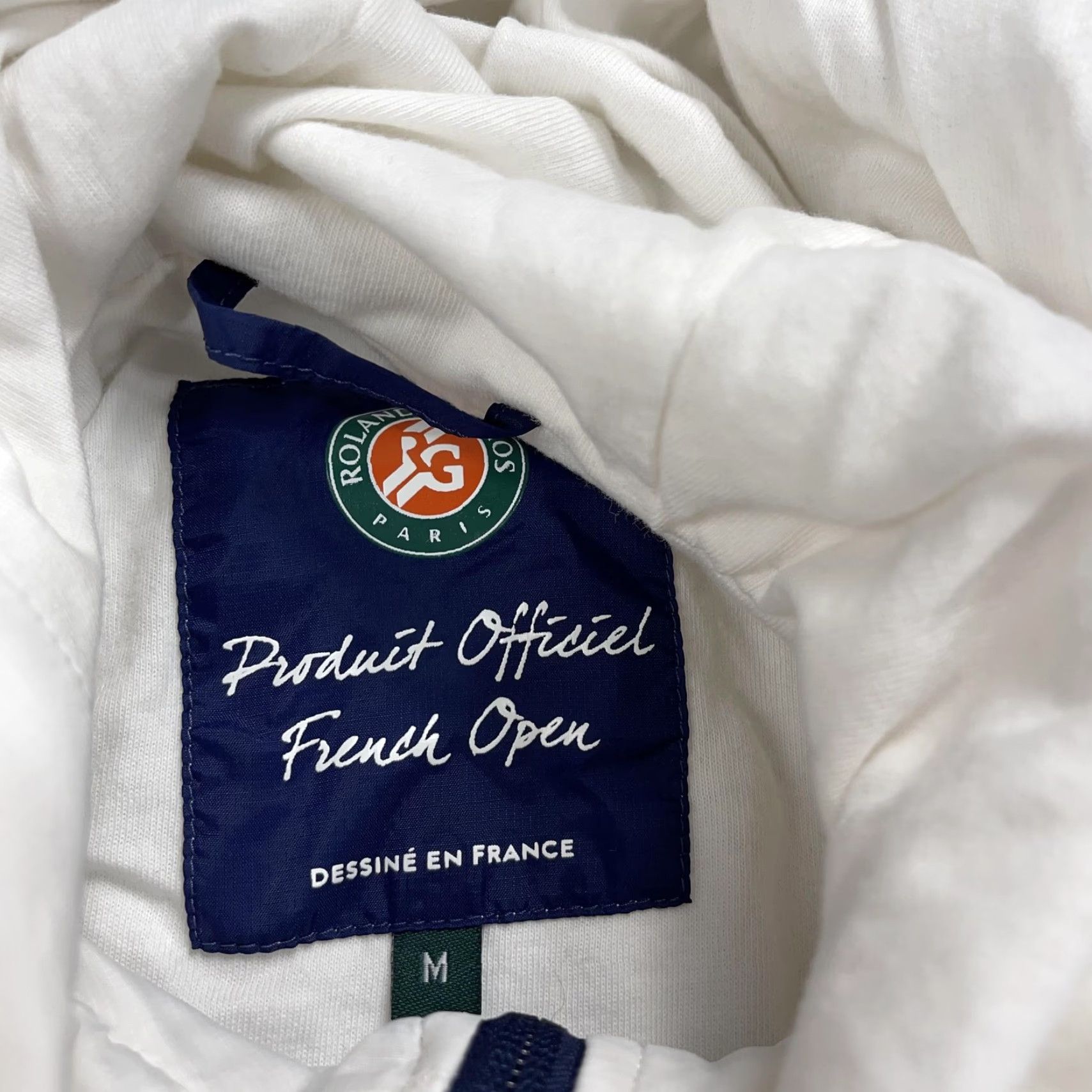 Vintage Roland Garros Mens Jacket Windbreaker Hooded Full Zip Blue Nylon Cotton Lining - Tennis Sports Casual Size US M / EU 48-50 / 2 - 4 Thumbnail