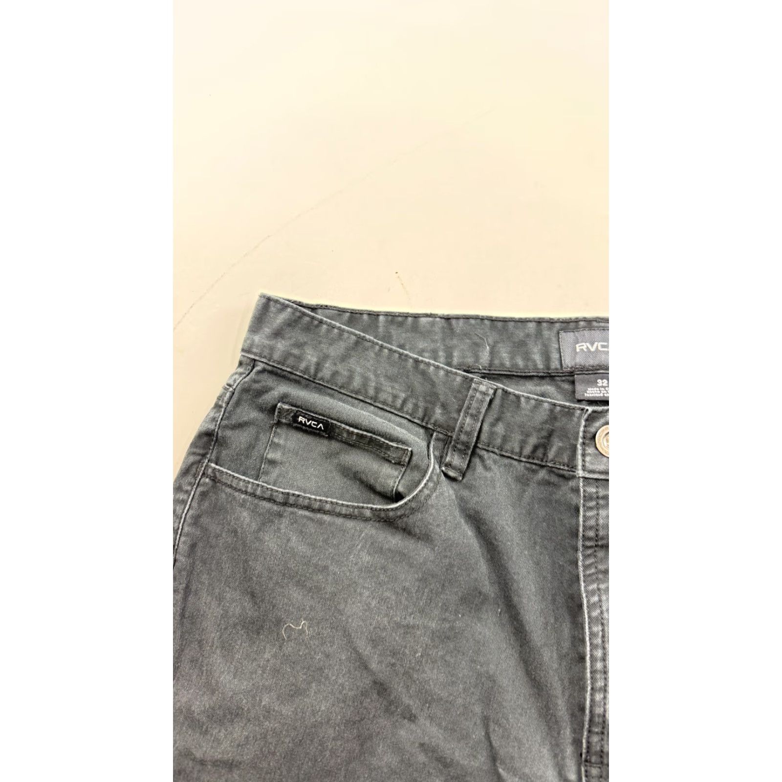 RVCA RVCA Pant Jeans Mens 32 Black Stretch Denim Slim Fit Casual Straight Jeans Men 32 Black Stretch Denim Size US 32 / EU 48 - 2 Thumbnail