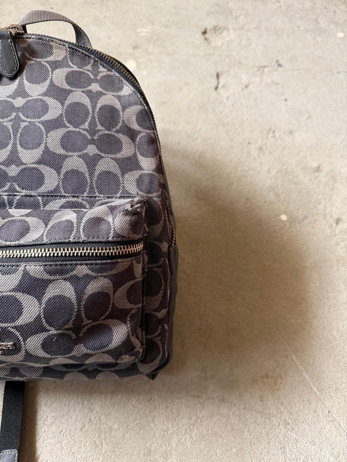 Coach Coach Signature Mini Charlie Denim Backpack Navy Size ONE SIZE - 5 Thumbnail