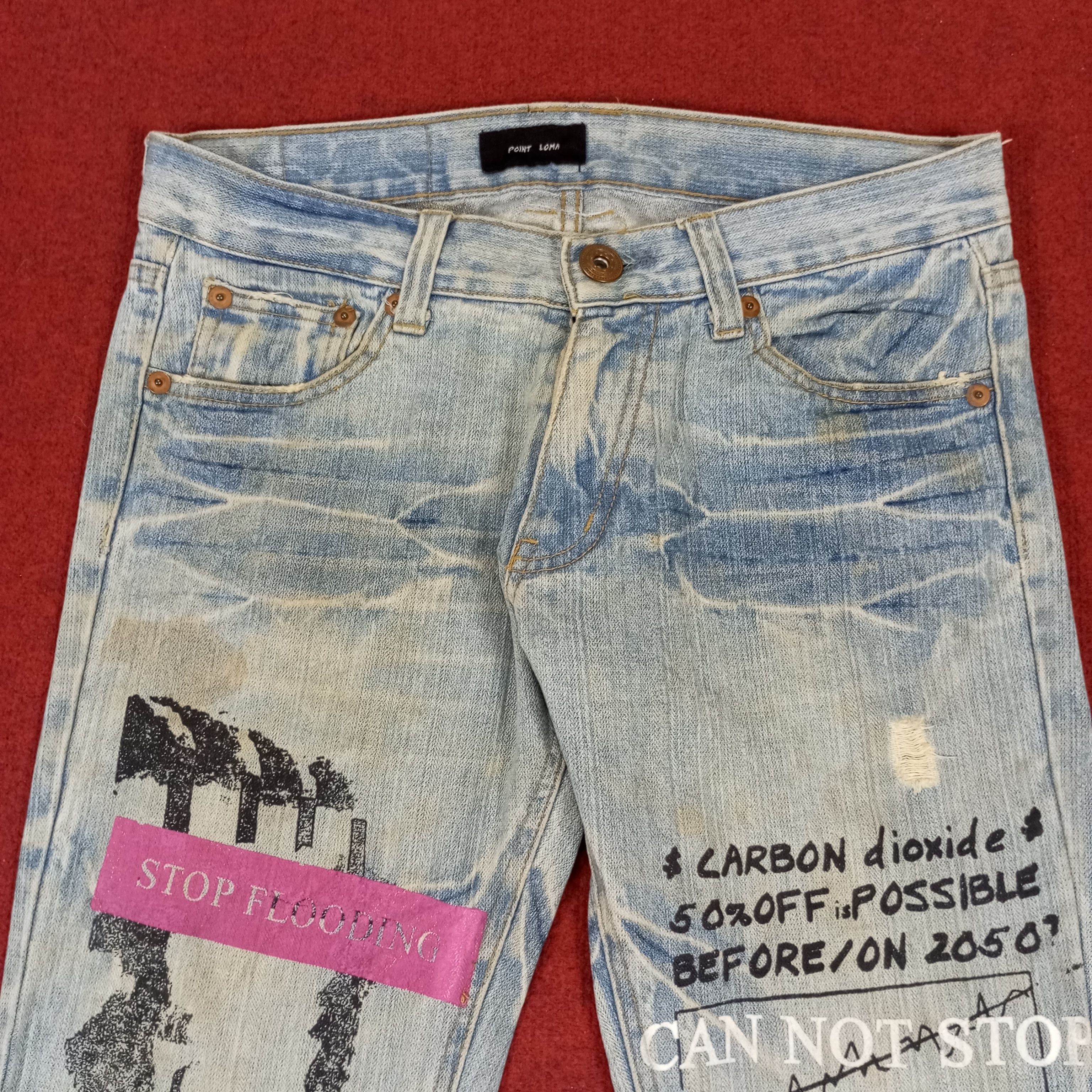 Vintage Point Loma Rising Design Rock Punk Style Jeans Size US 32 / EU 48 - 2 Thumbnail