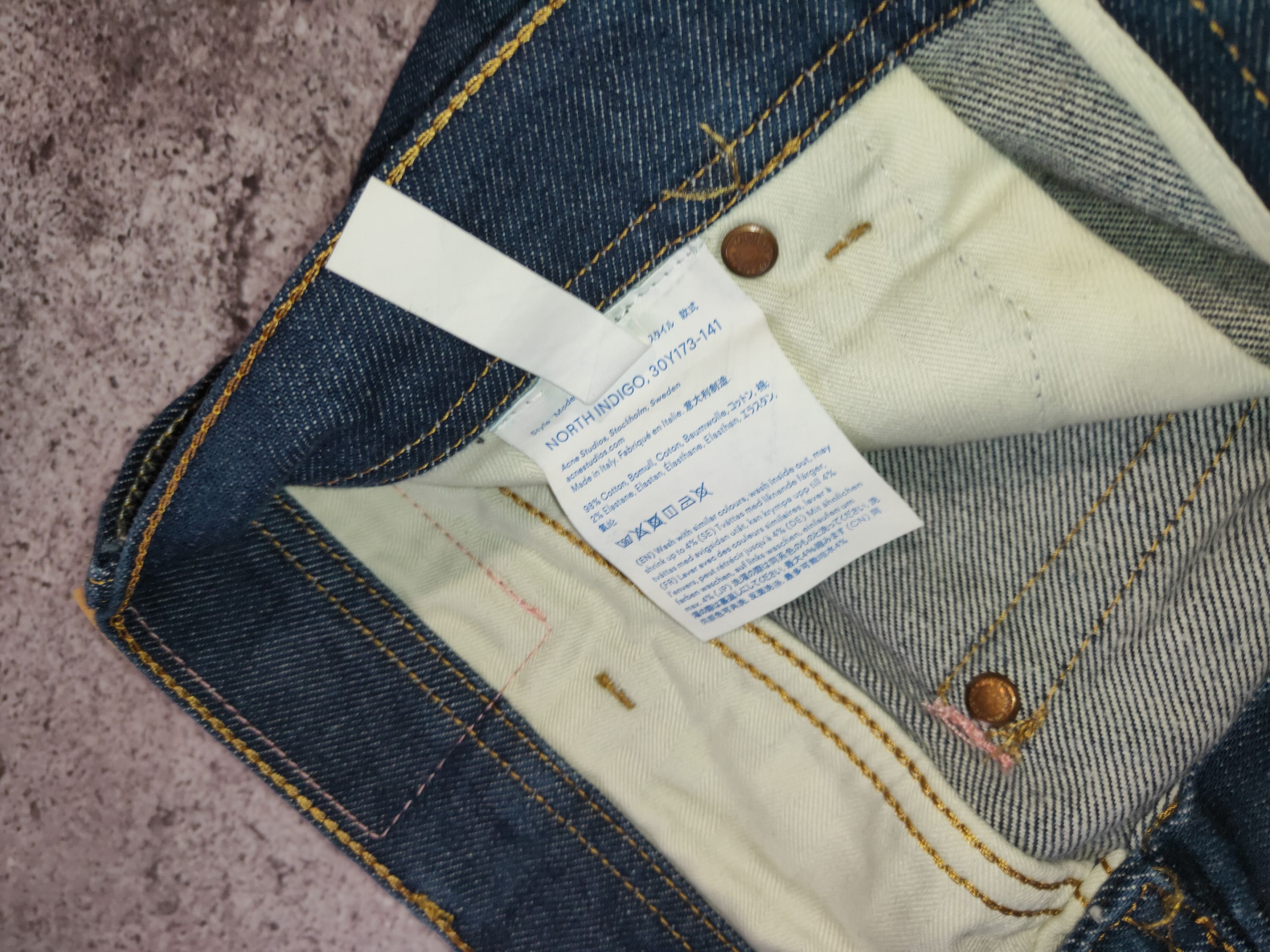 Acne Studios × Stockholm Surfboard Club Acne Studios Bla Konst Stockholm Denim Jeans North Indigo Size US 30 / EU 46 - 8 Thumbnail