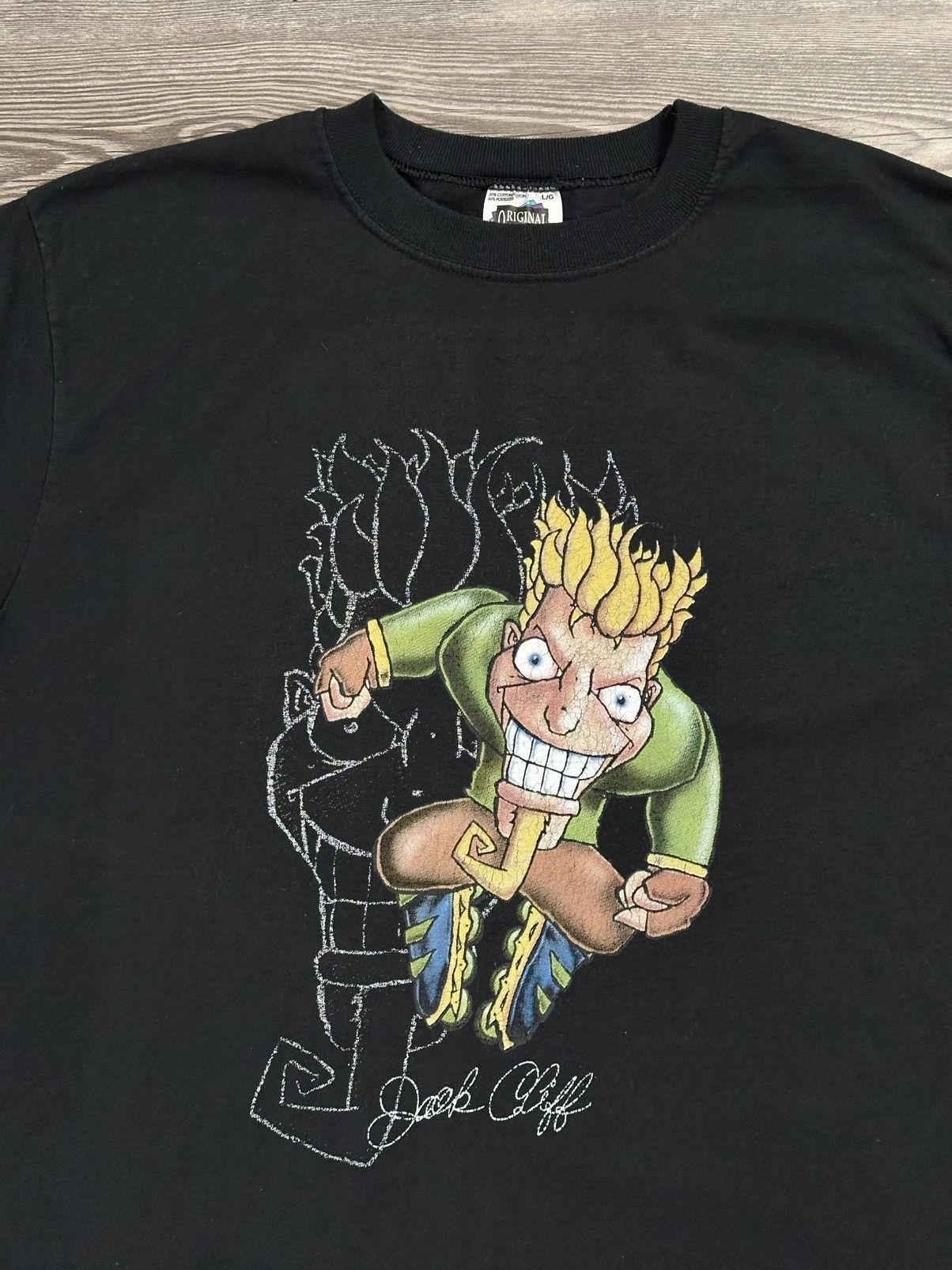 Vintage Vintage 90’s Rollerblade Dude Graphic T Shirt Size US L / EU 52-54 / 3 - 2 Thumbnail