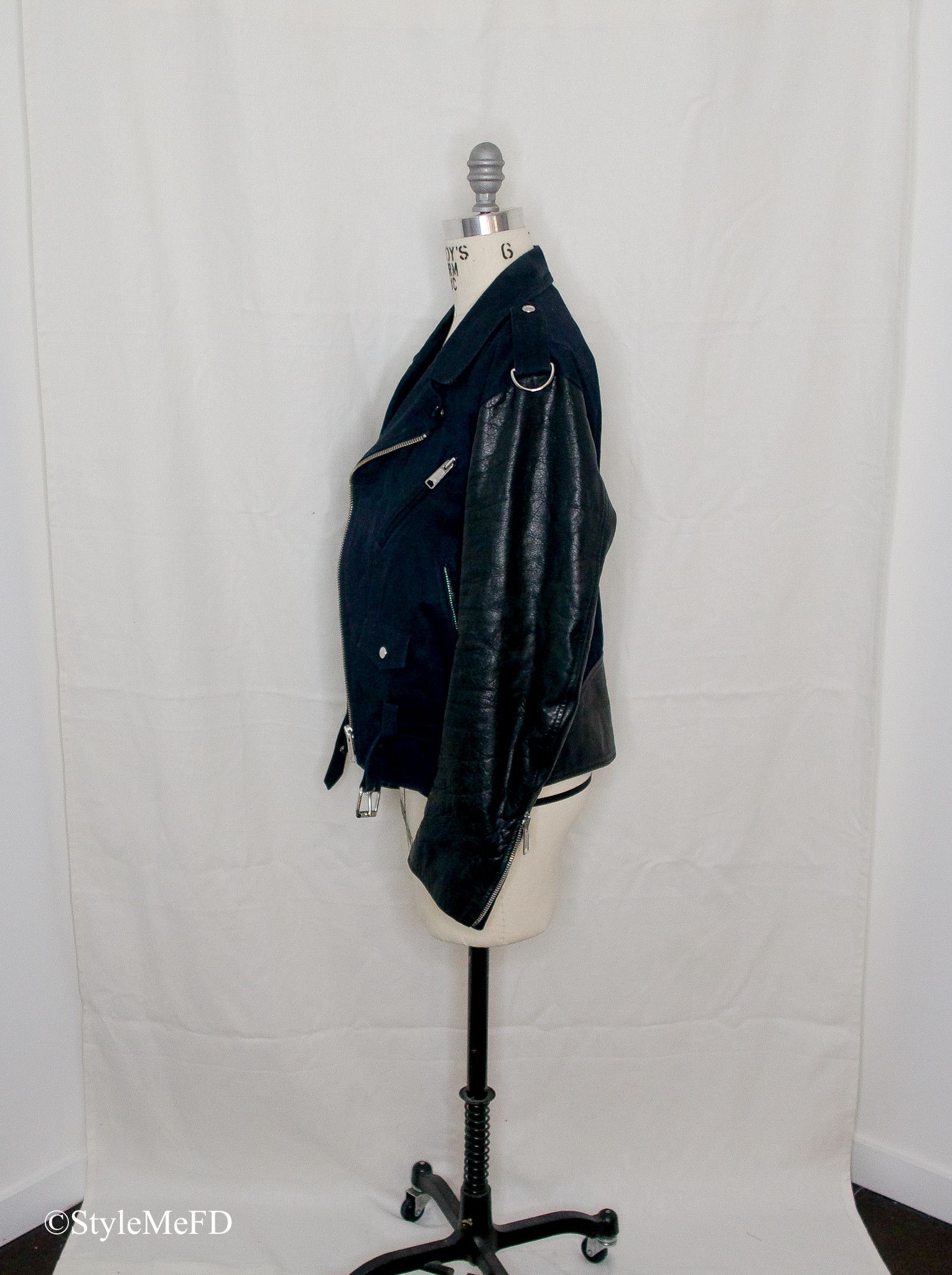 Sandro SANDRO - Black & Blue Leather Jacket - L Size L / US 10 / IT 46 - 2 Thumbnail