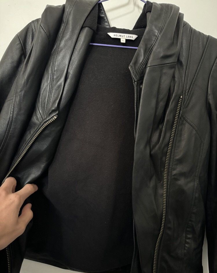 Helmut Lang Helmut Lang , leather jacket, hooded jacket Size US S / EU 44-46 / 1 - 6 Thumbnail