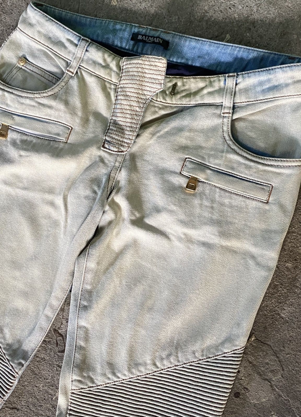 Balmain Balmain - Ankle Zip Biker Jeans Size US 30 / EU 46 - 3 Thumbnail
