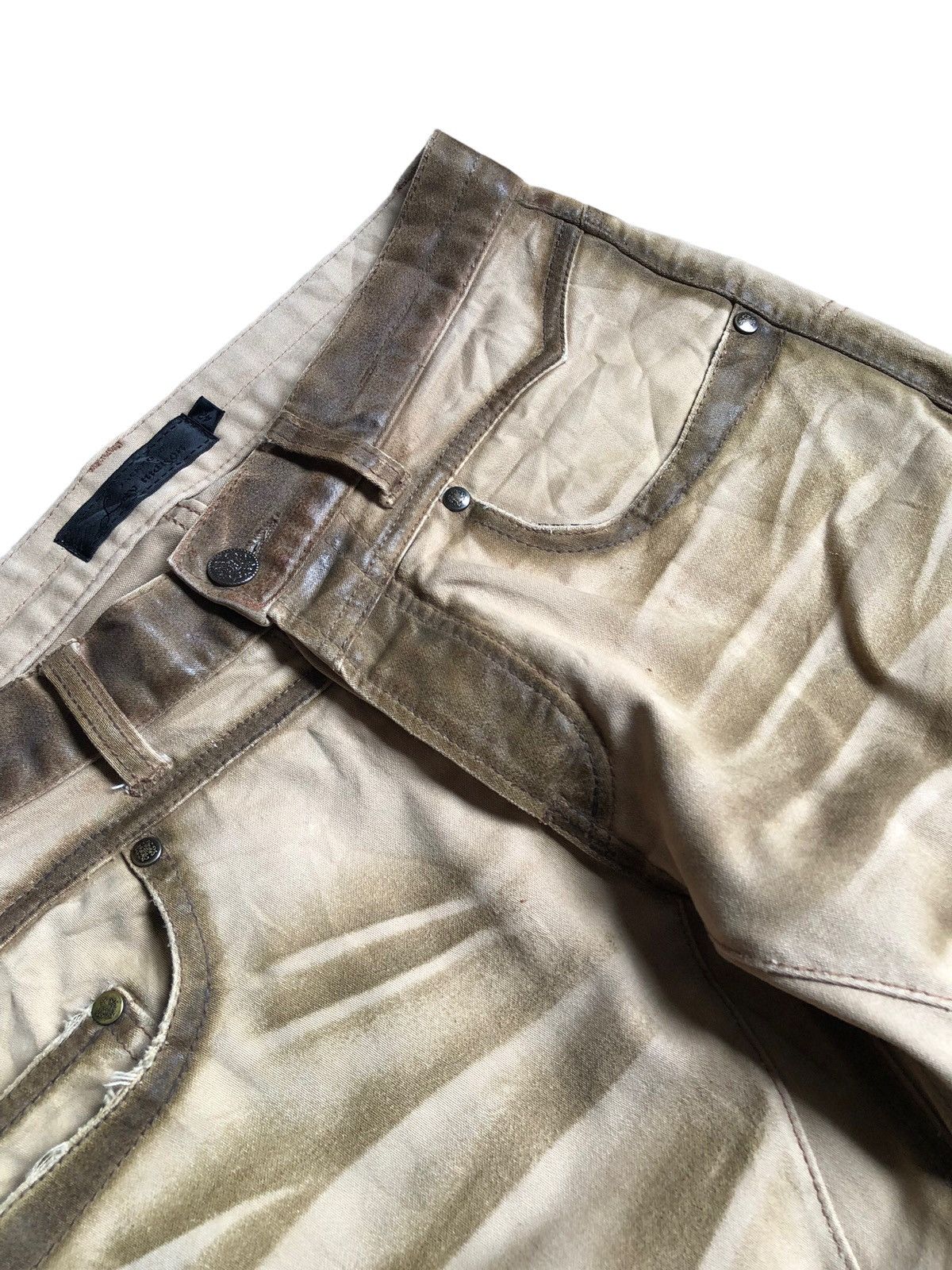 JACKROSE Luv Maison Jack Rose waxed design dirty look pants Size US 30 / EU 46 - 11 Thumbnail