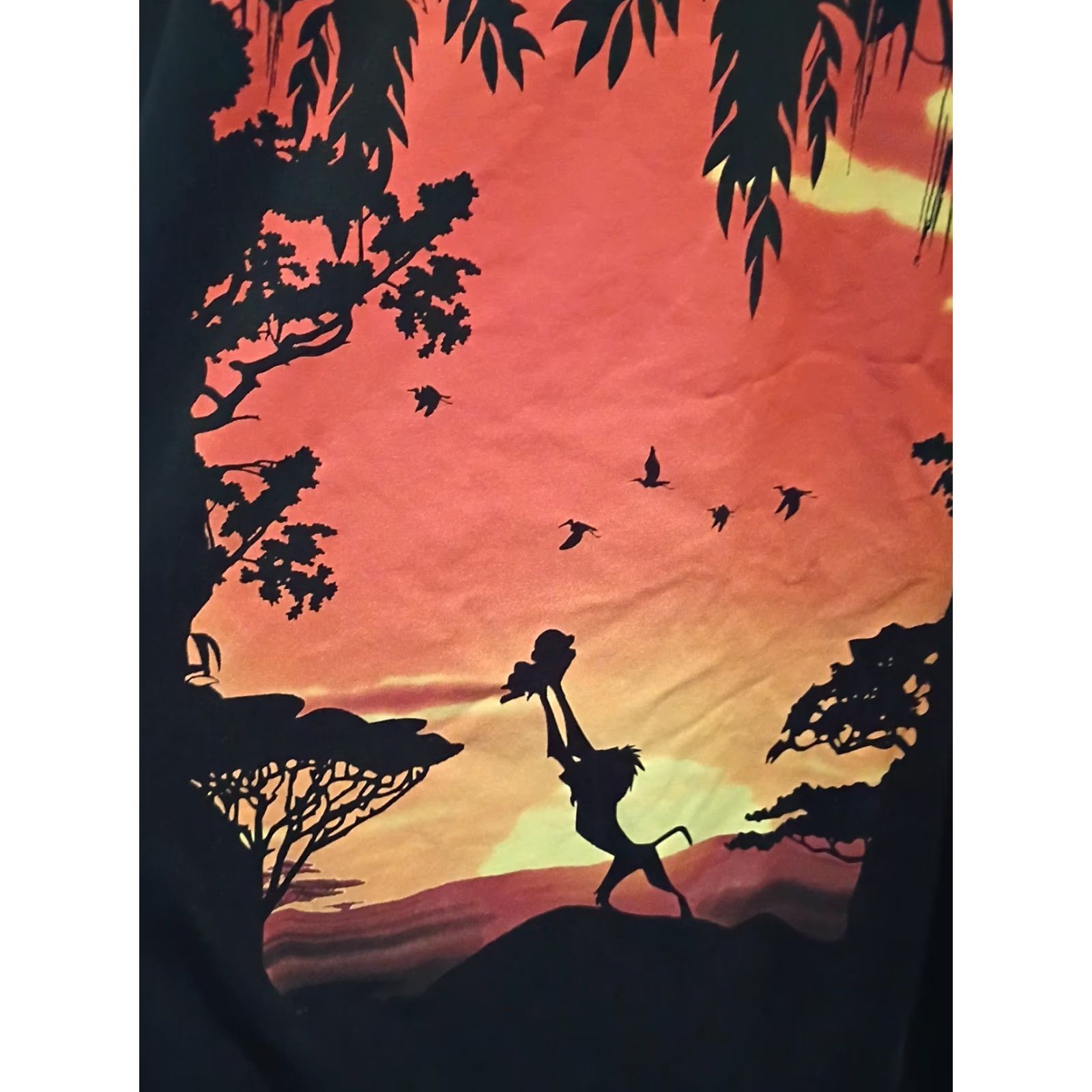Disney VINTAGE The Lion King Rafiki Simba Circle Of Life Oversized Tee 2XL Disney Men Black Short Sleeve Big & Tall Shirt Mens Size US XXL / EU 58 / 5 - 2 Thumbnail