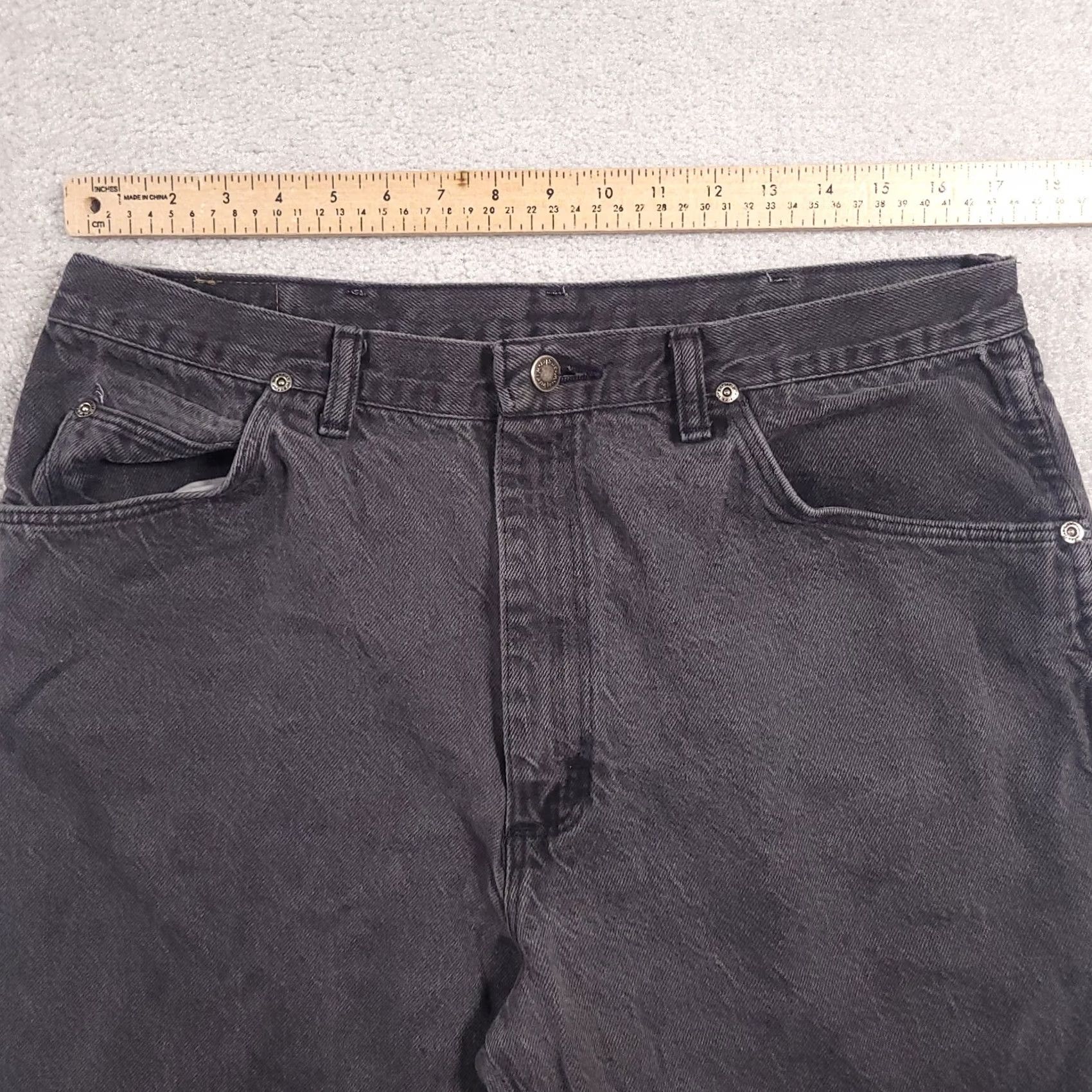 Wrangler VINTAGE Wrangler Jeans Mens 38X30 Black Mid Rise Denim Made In USA Jeans Mens Black 5-Pocket Cowboy USA Wrangler Size US 38 / EU 54 - 5 Thumbnail