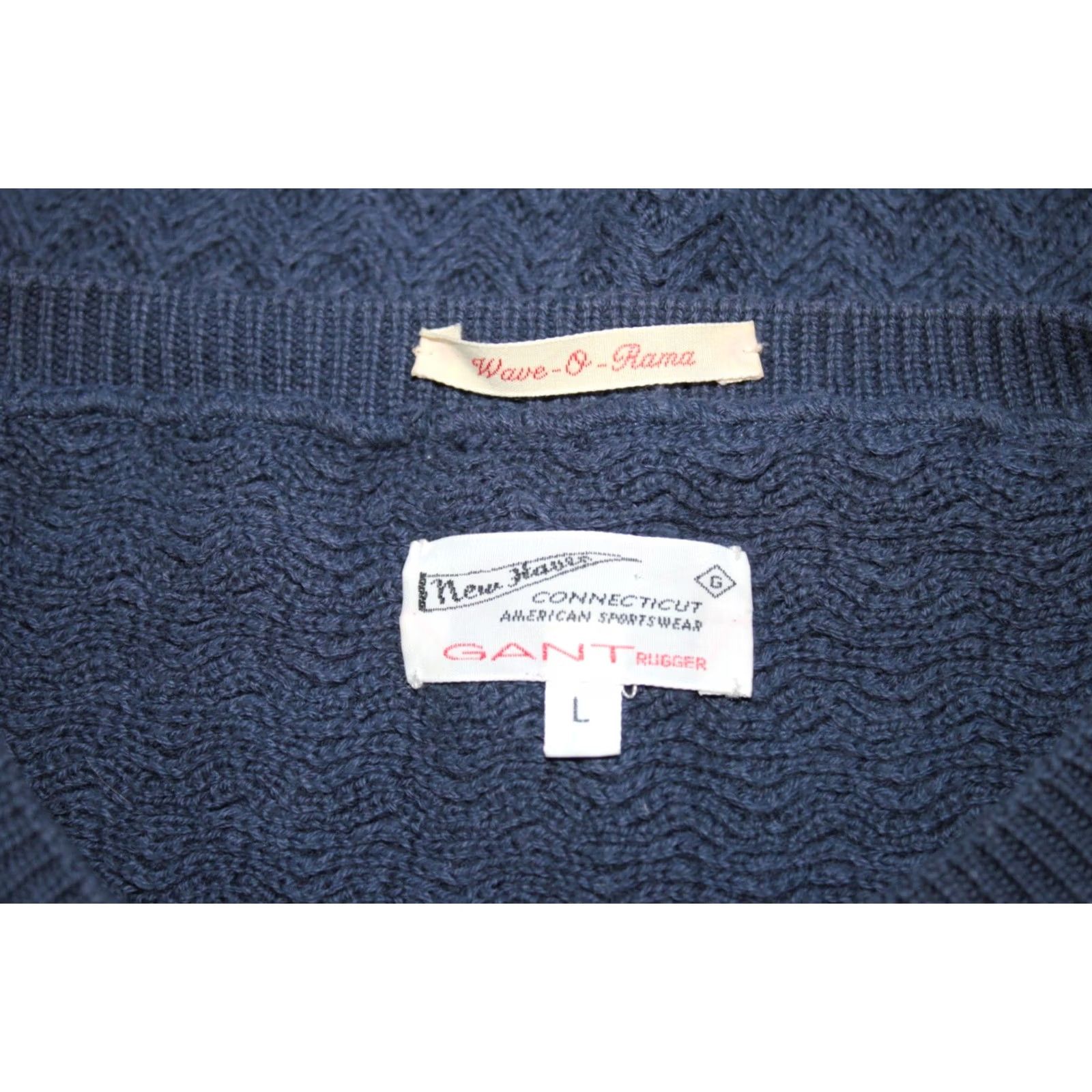 Gant GANT Rugger mens navy pullover jumper sweater Size L Wave O Rama Size US L / EU 52-54 / 3 - 5 Thumbnail