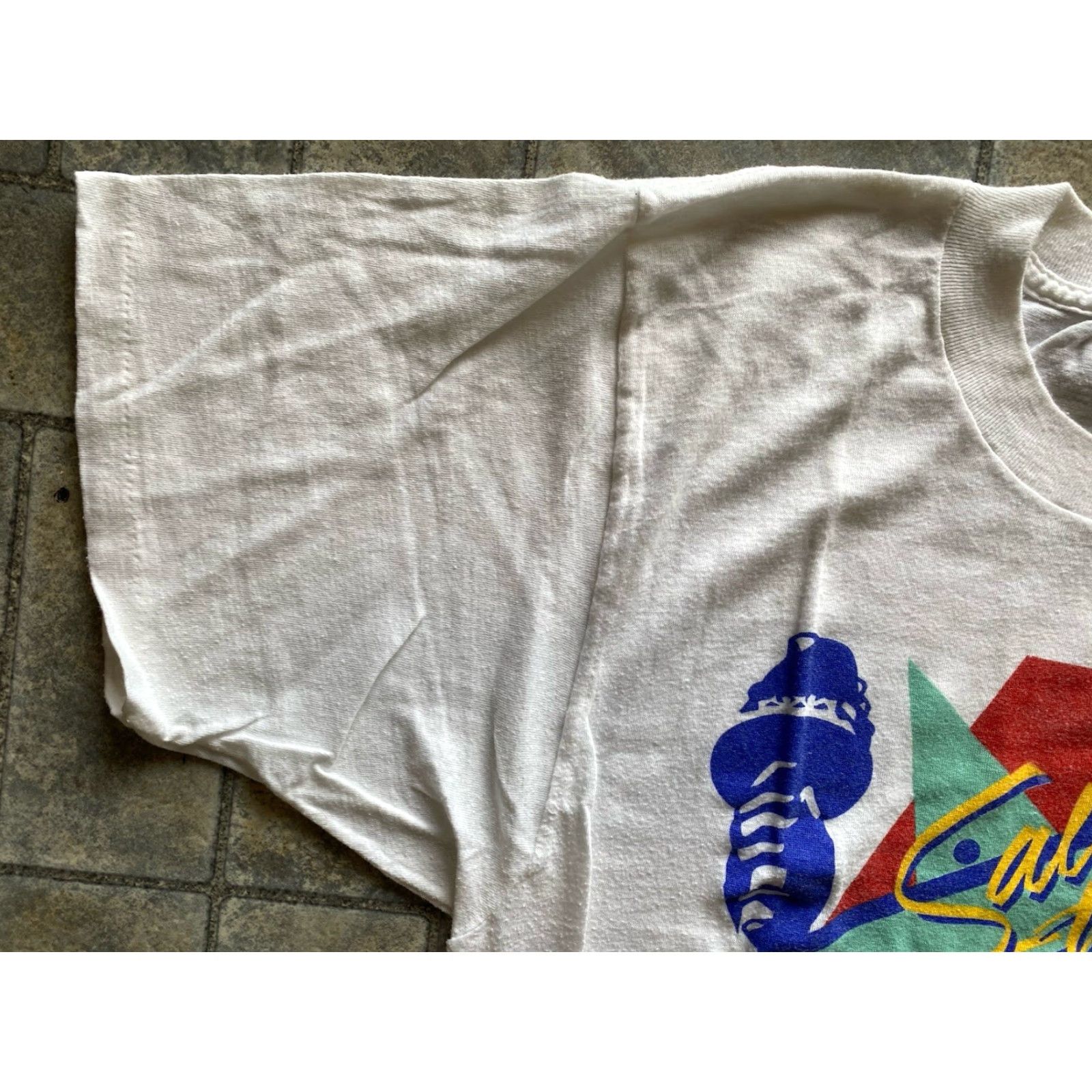 Vintage VINTAGE America 80s T-Shirt Salute to Liberty Harbor Festival 1986 White XL Men Shirt Size US XL / EU 56 / 4 - 6 Thumbnail