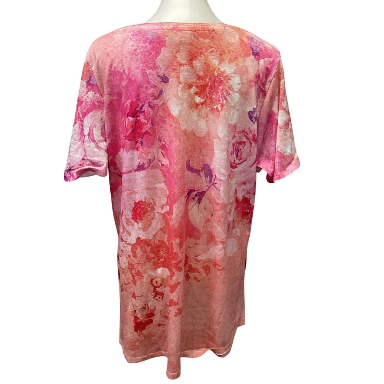 CNCPTS Concepts Womens XXL Short Sleeve Crew Neck Tee Shirt Blouse Size XXL / US 16-18 / IT 52-54 - 3 Thumbnail