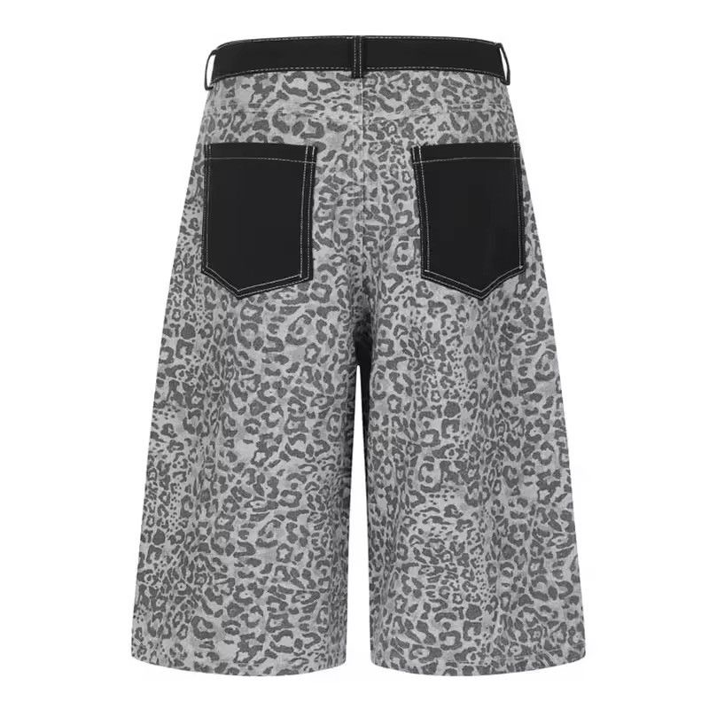 Jean Streetwear leopard hip hop loose shorts Size US 32 / EU 48 - 2 Thumbnail