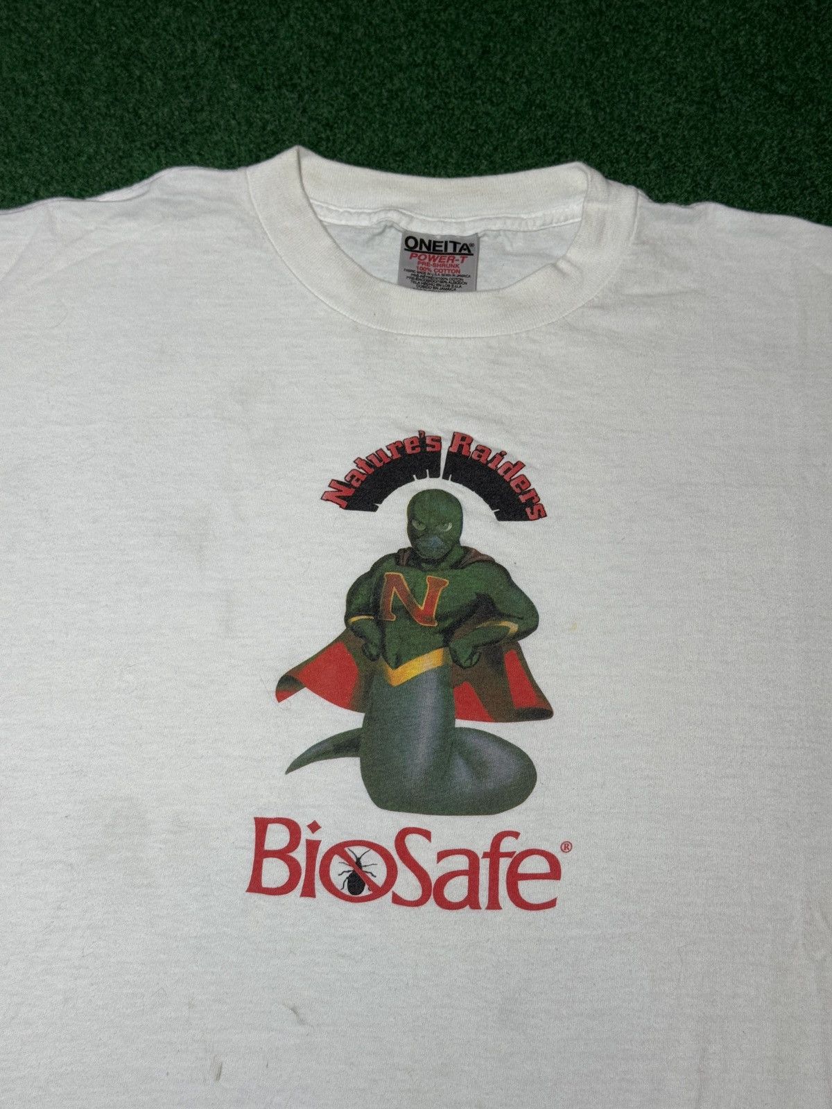 Vintage Vintage 90s Bug Spray Nature Raider Bio Safe Skater T Shirt Size US XL / EU 56 / 4 - 2 Thumbnail