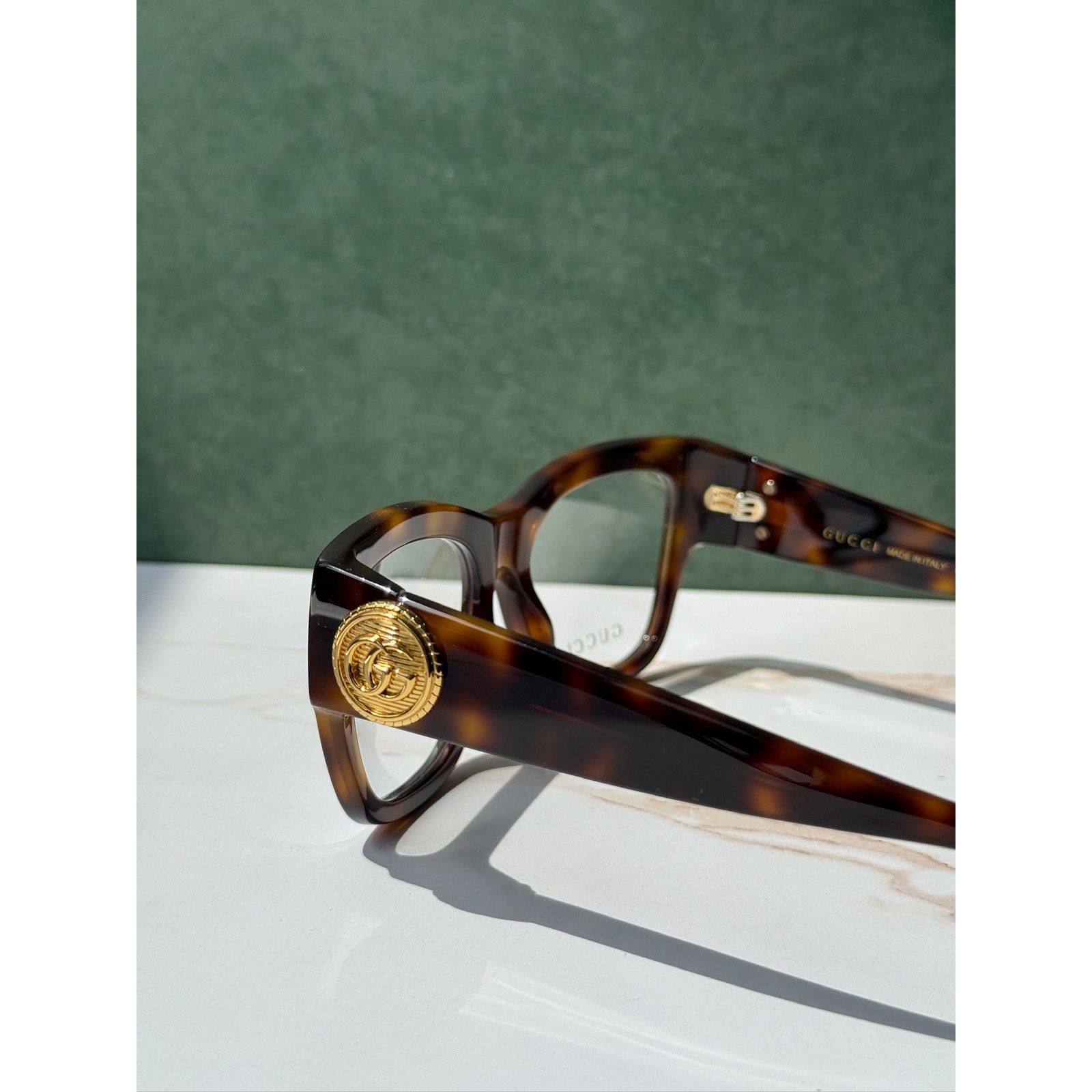 Gucci NEW Gucci GG1410O Havana Brown Cat Eye Eyeglasses Frames Size ONE SIZE - 5 Thumbnail