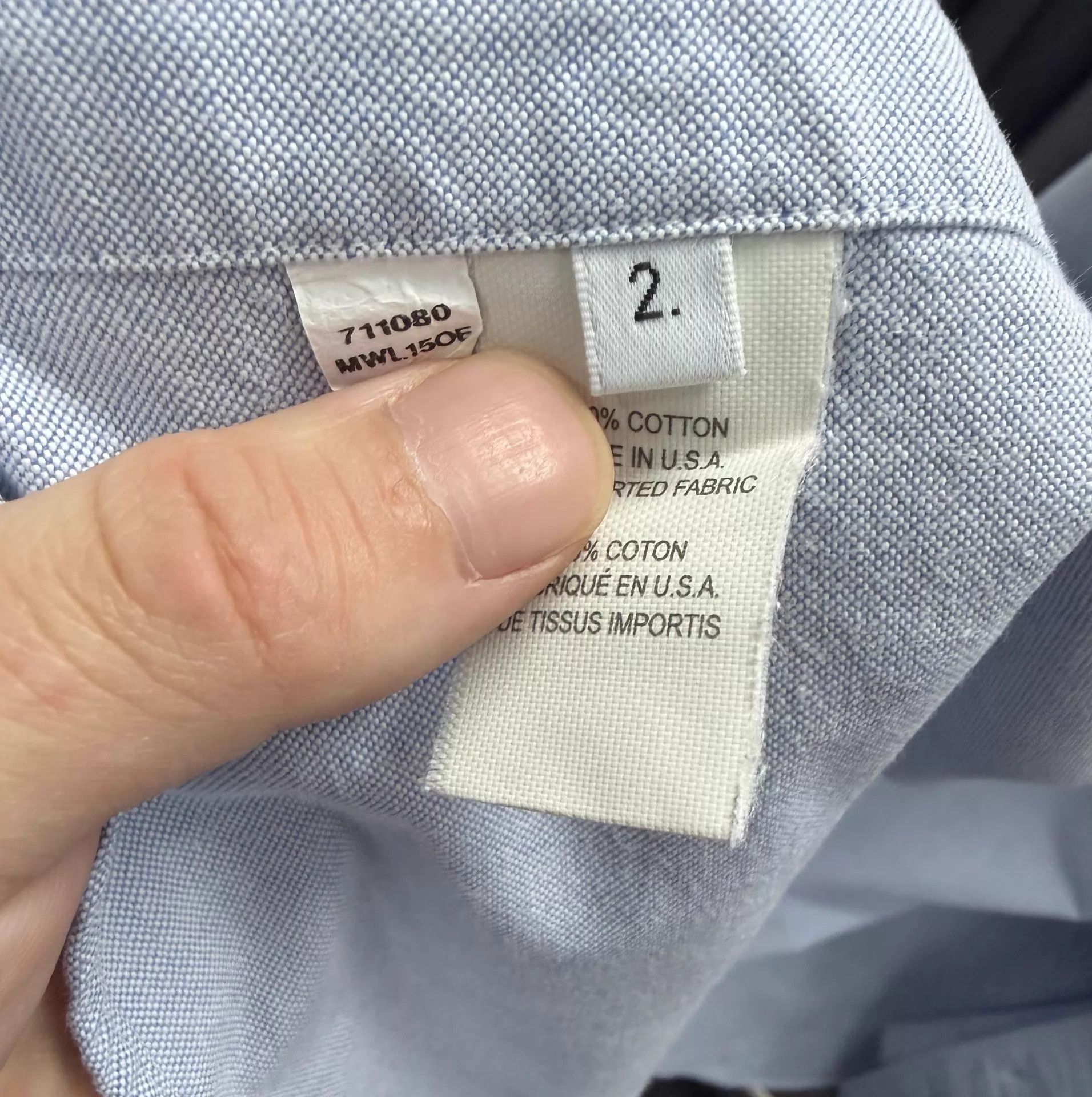 Thom Browne Thom Browne Double Sleeve Logo Blue Oxford Shirt Size 2 95N Size US M / EU 48-50 / 2 - 5 Thumbnail