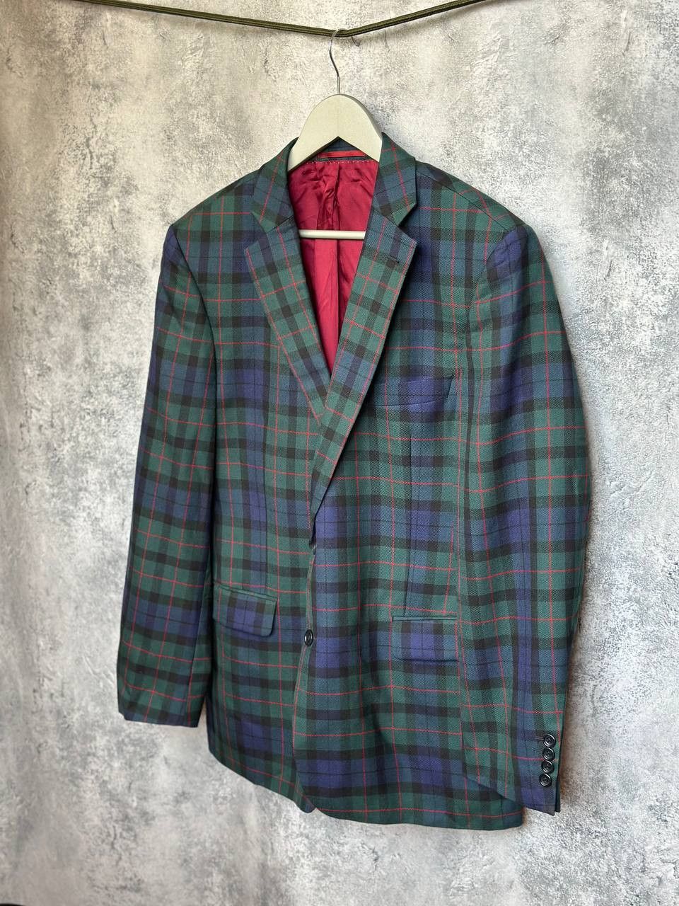 Johnstons Of Elgin Johnstons of Elgin Elson Wool Blazer Tartan Check Jacket Size 54R - 1 Thumbnail