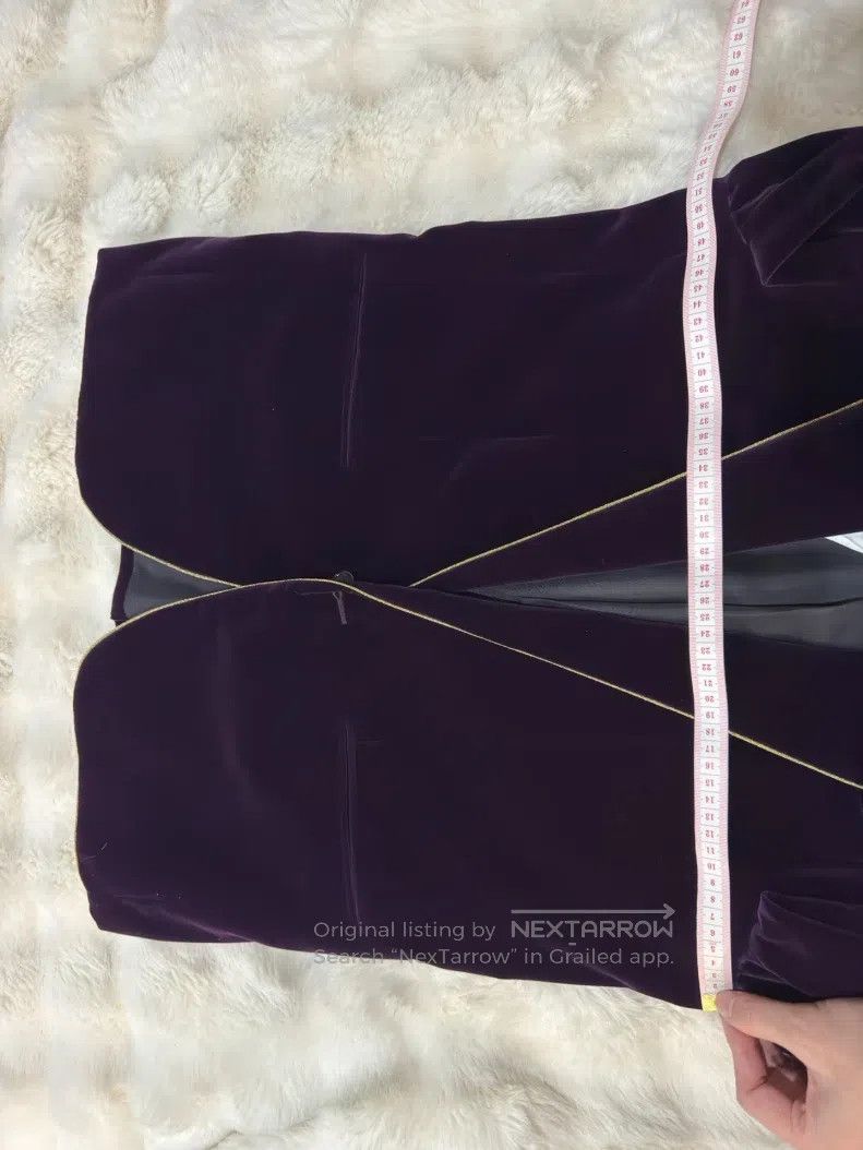 Saint Laurent Paris Saint Laurent Paris Purple Gold Velvet Suit Size US M / EU 48-50 / 2 - 8 Thumbnail
