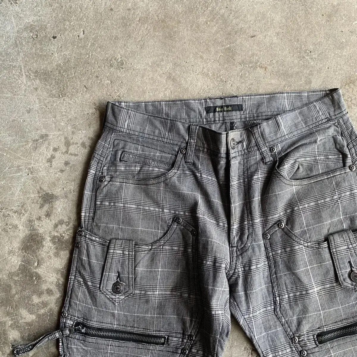 Bee Line by Billionaire Boys Club 💥 STEALS 💥BEE BELL Japan Multipocket VERY RARE Plaid Pants Size US 30 / EU 46 - 4 Thumbnail