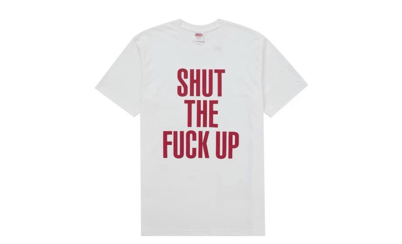 Number (N)ine × Supreme supreme number (n)ine shut the f*ck up tee