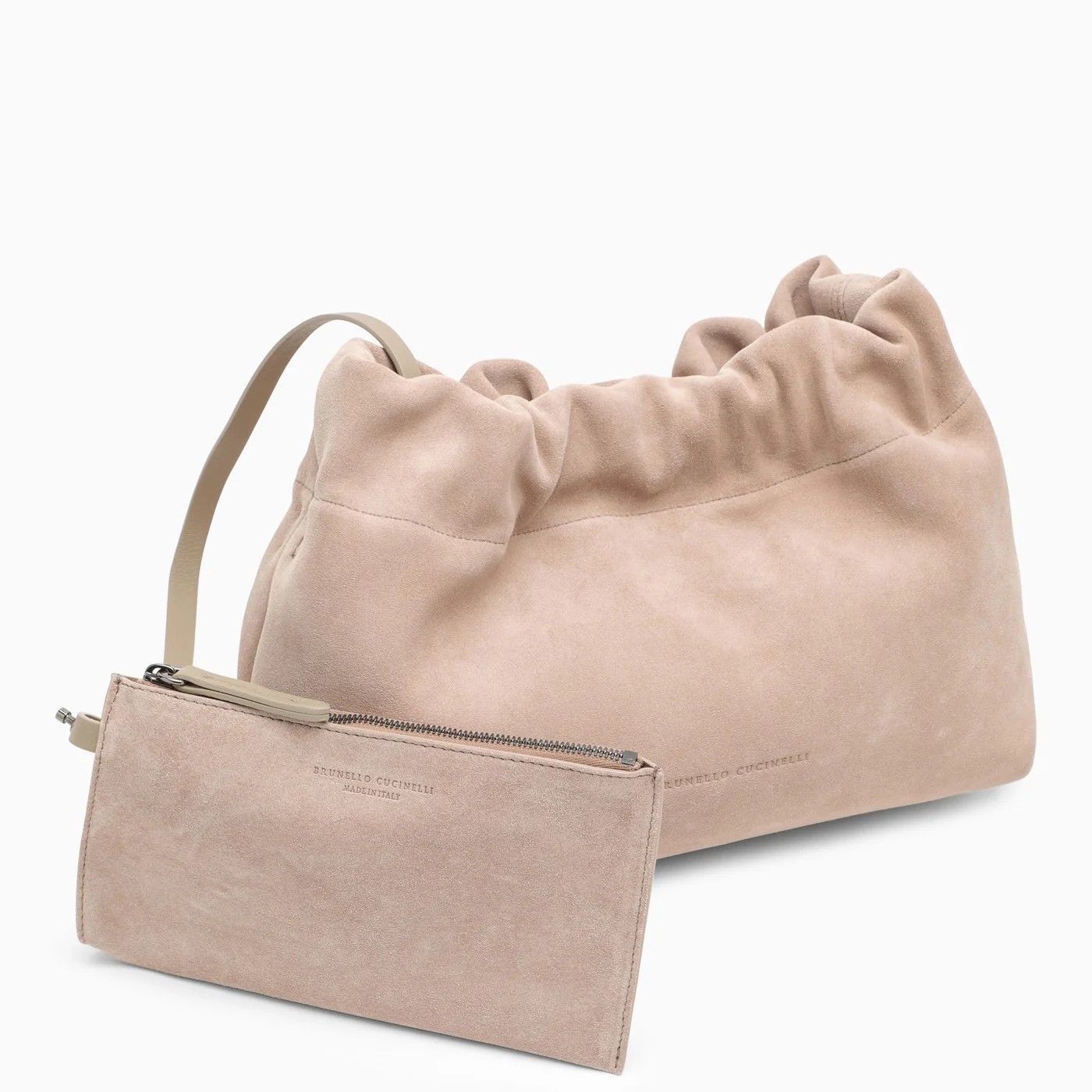 Brunello Cucinelli o1y0725 Size : OS / Leather Handbag in Sand Size ONE SIZE - 4 Thumbnail