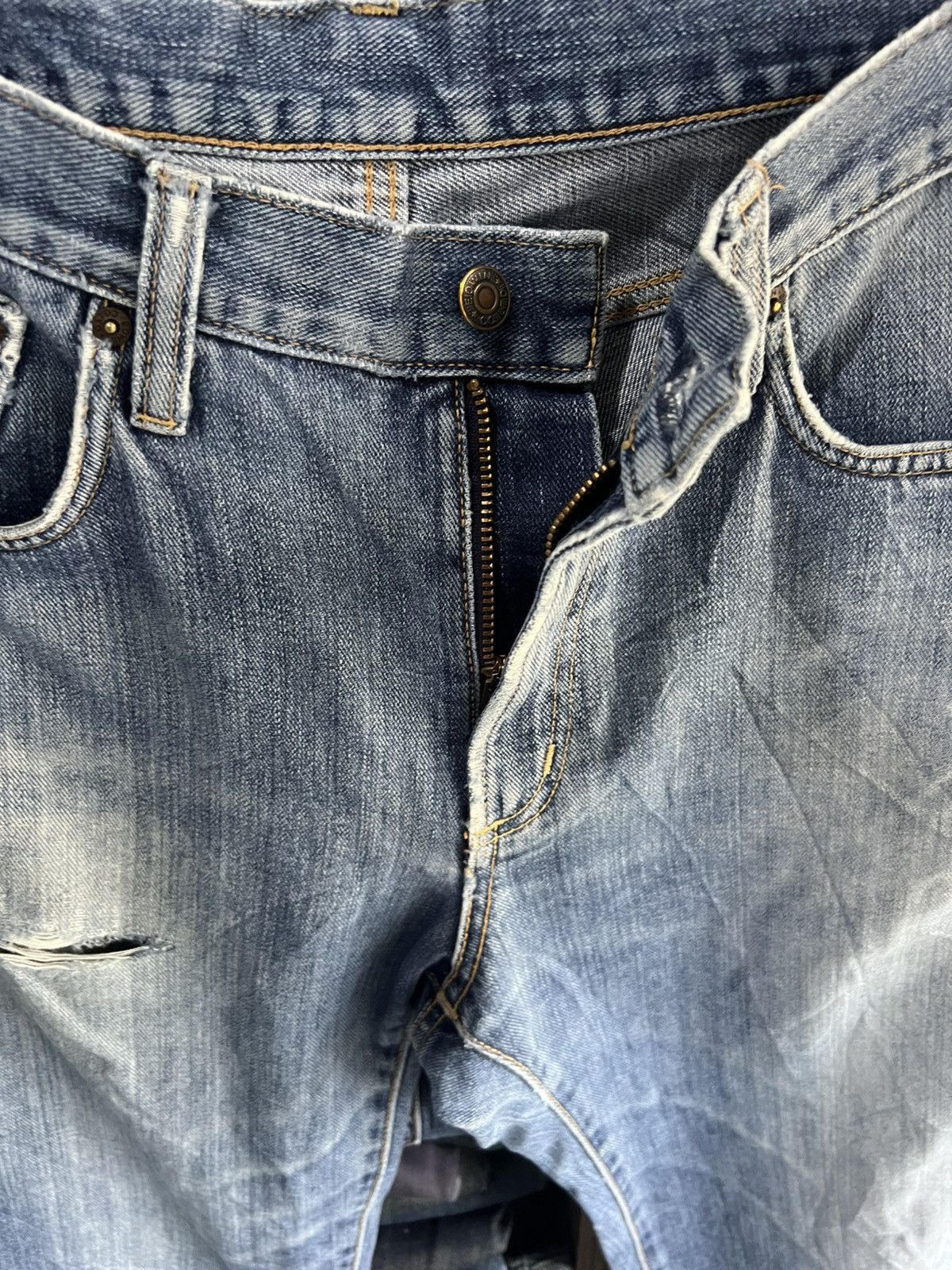 Edwin 🔥Vintage Edwin 403 Distressed Denim Size US 32 / EU 48 - 10 Thumbnail