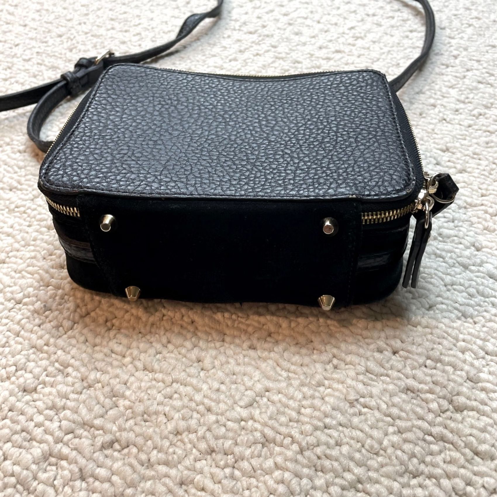 Vintage Street Level Clutch Bag Black PU Leather Shoulder Strap Zip Small Handbag Womens Purse Size ONE SIZE - 5 Thumbnail