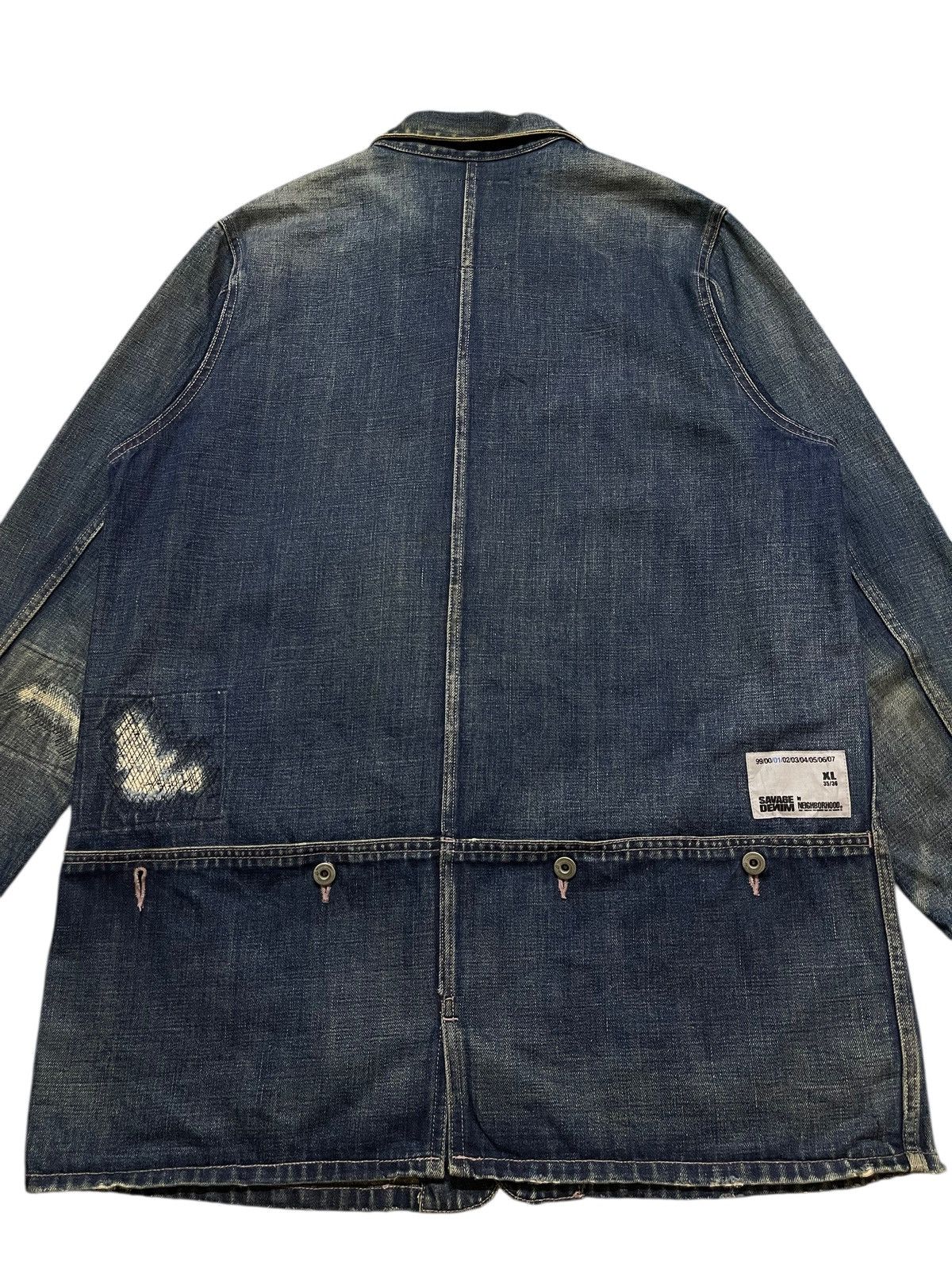 Neighborhood Vintage Neighbourhood Savage Denim Faded Sashiko Boro Style Size US L / EU 52-54 / 3 - 5 Thumbnail