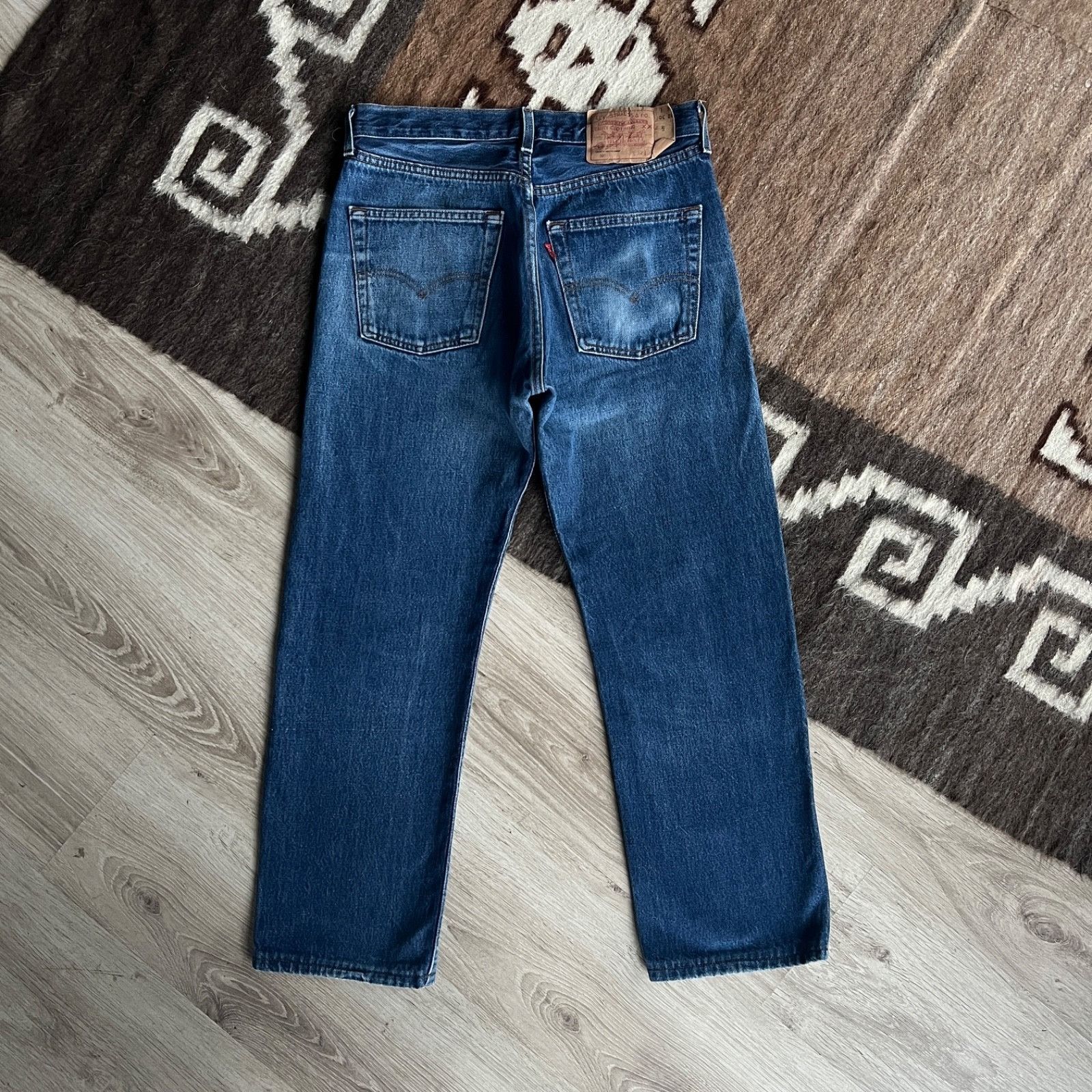 Levi's Levi’s 501 Vintage Medium Blue Button Fly USA Jeans 9784AC Size US 31 - 1 Thumbnail