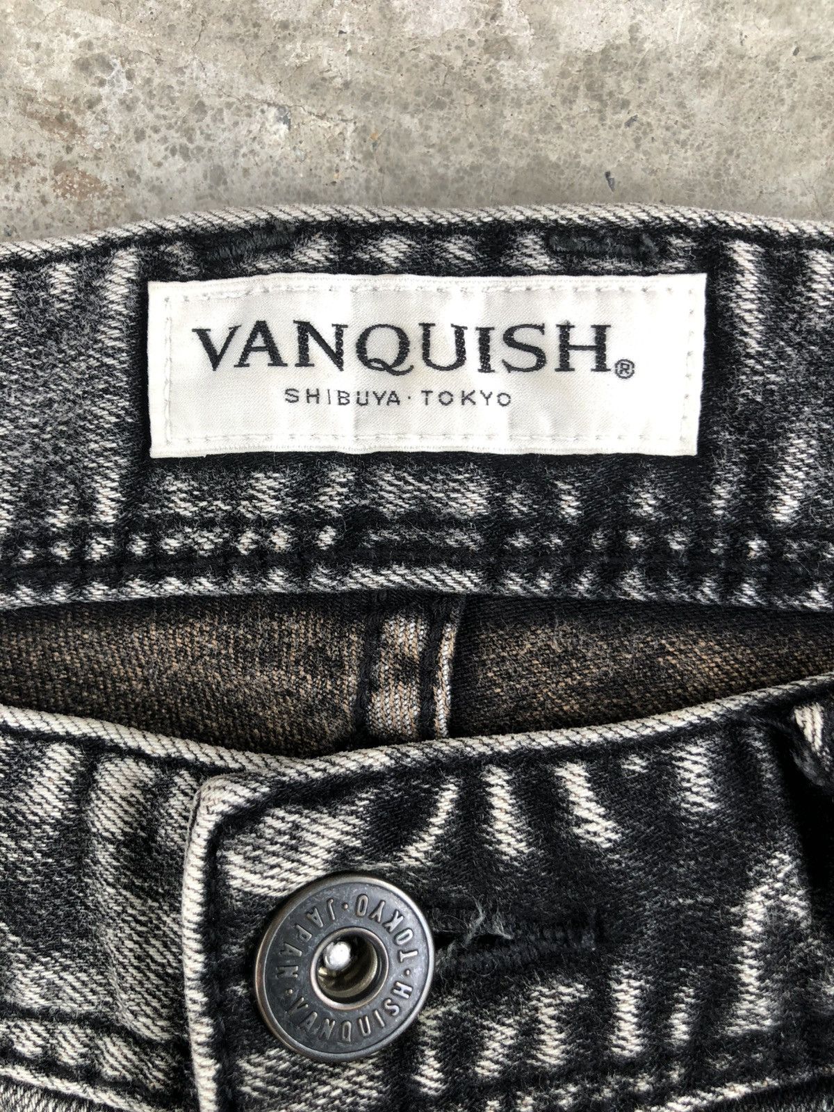 If Six Was Nine Japanese Vanquish Distressed Denim Skinny Jeans Size US 32 / EU 48 - 19 Thumbnail