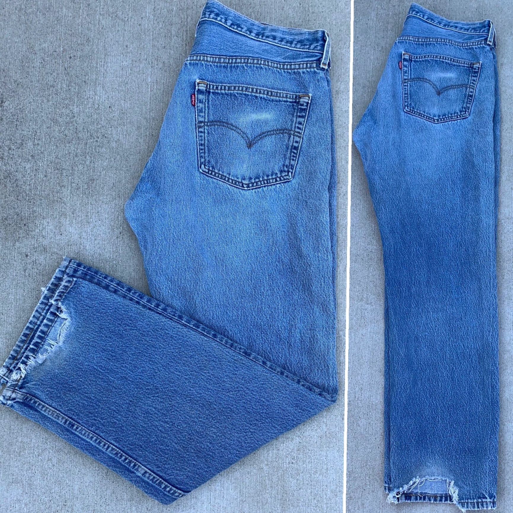 Vintage VINTAGE Levi’s 501 Jeans Button Fly Made In USA Size W38 L32 Measure 36 X 31.5 Blue 1980s Mens Jeans Size US 36 / EU 52 - 2 Thumbnail