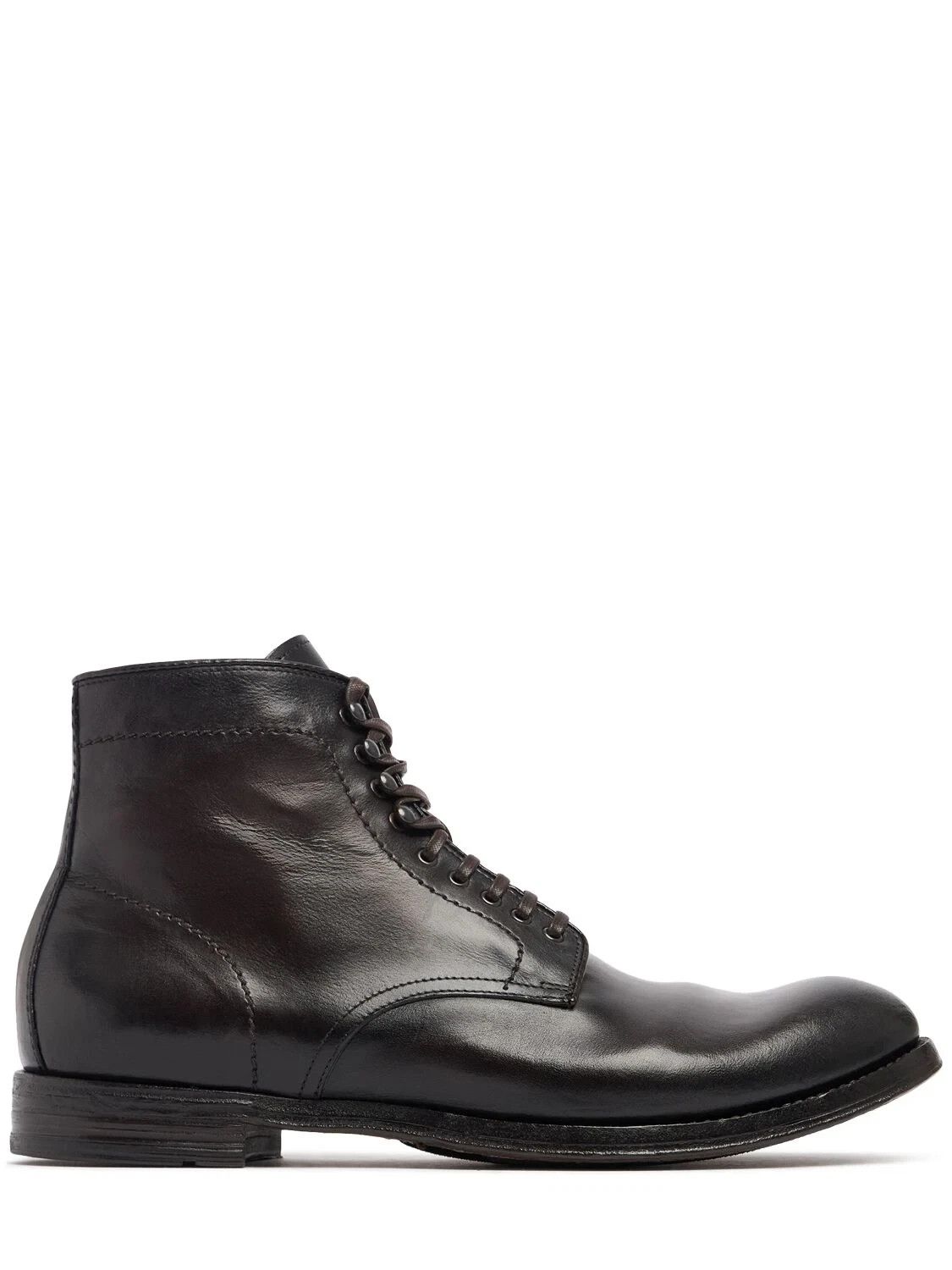 OFFICINE CREATIVE Anatomia Brown Leather Boots