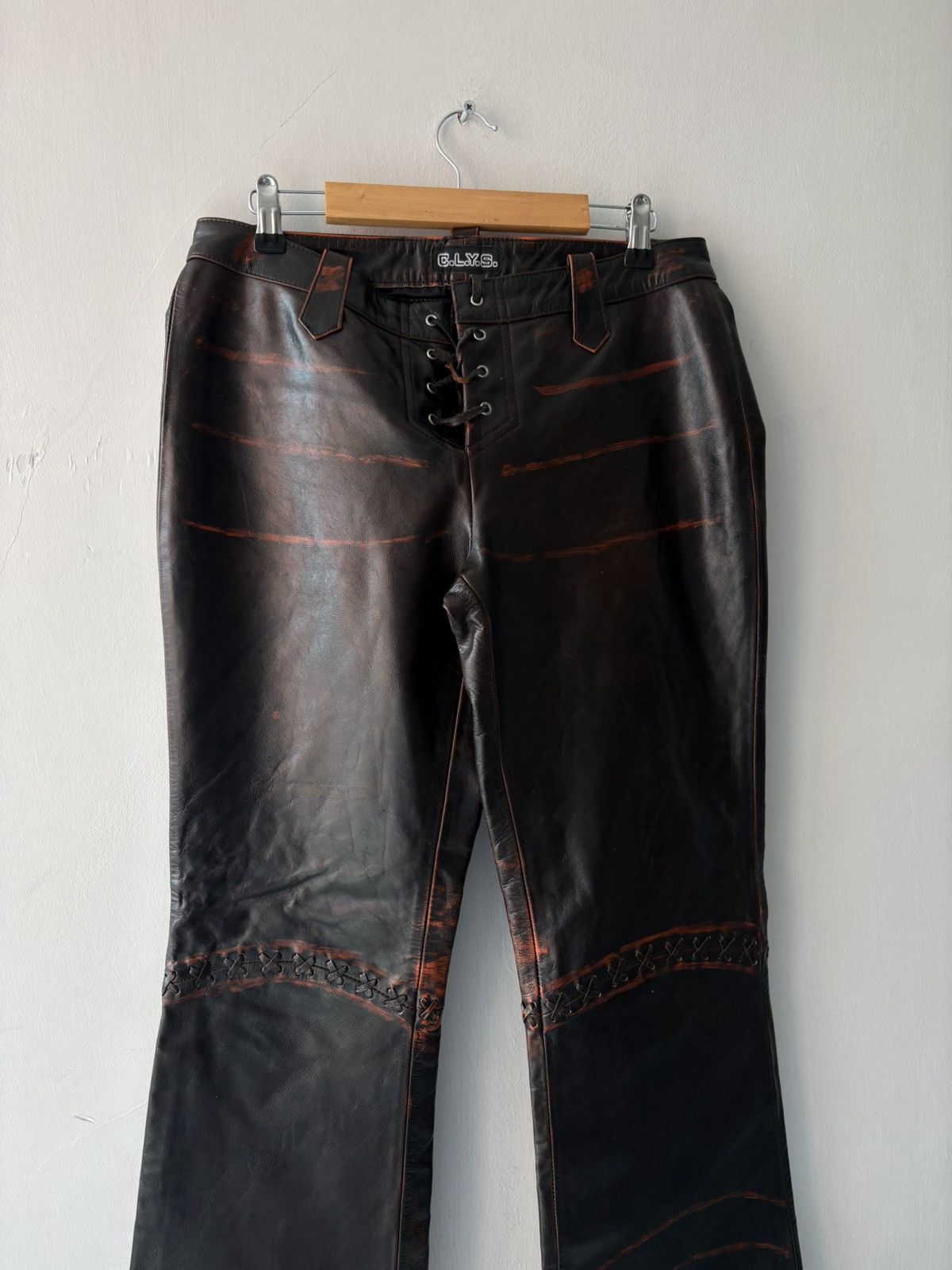 Vintage Vintage leather trousers Size 27" / US 4 / IT 40 - 2 Thumbnail