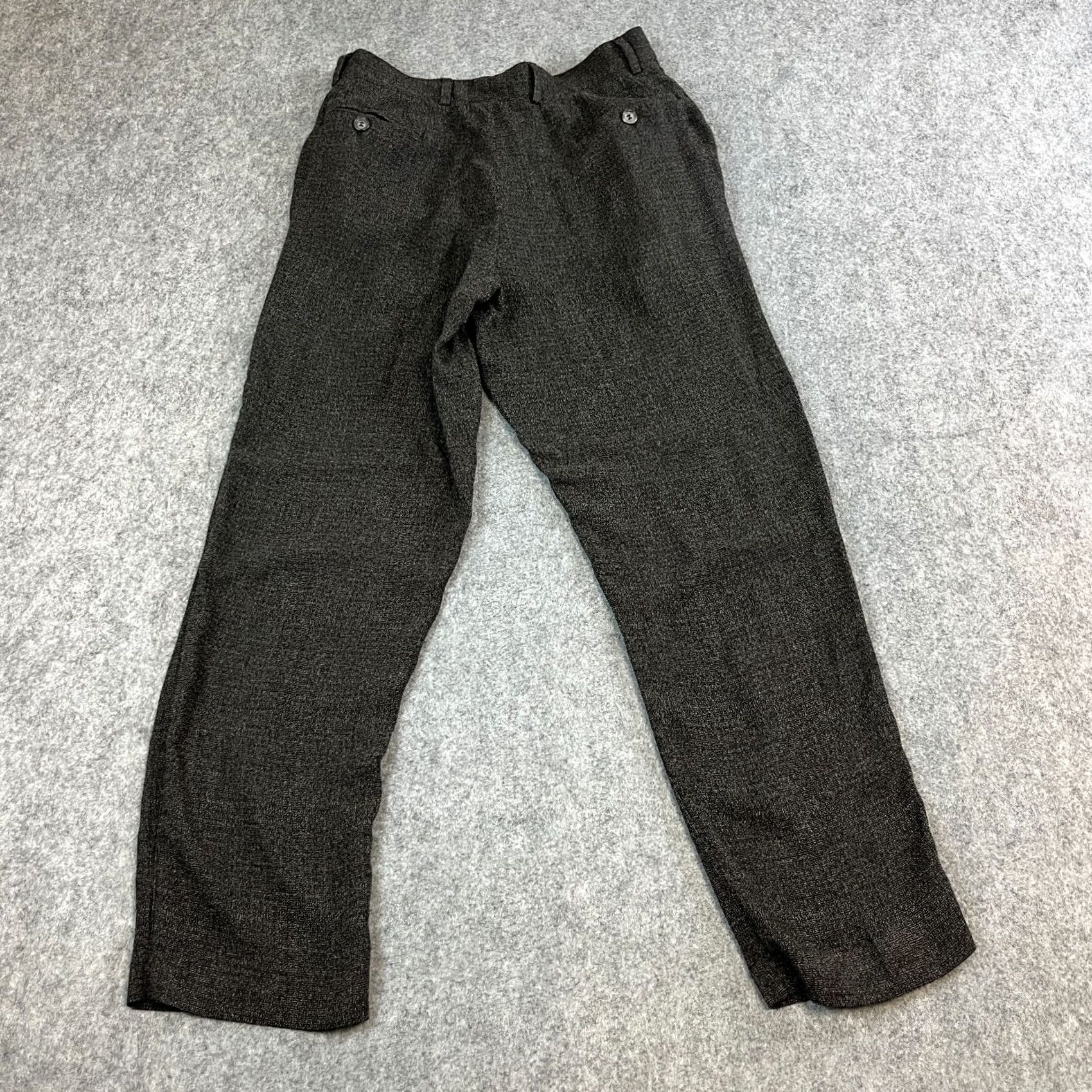 Dolce & Gabbana Dolce&Gabbana Trousers Chino Womens 28 28 UK10 High Rise 1970s Vintage Grey Cotton Viscoe Straight Front Tailored Regular Button Logo Pockets- N/A Size 32" / US 10 / IT 46 - 2 Thumbnail