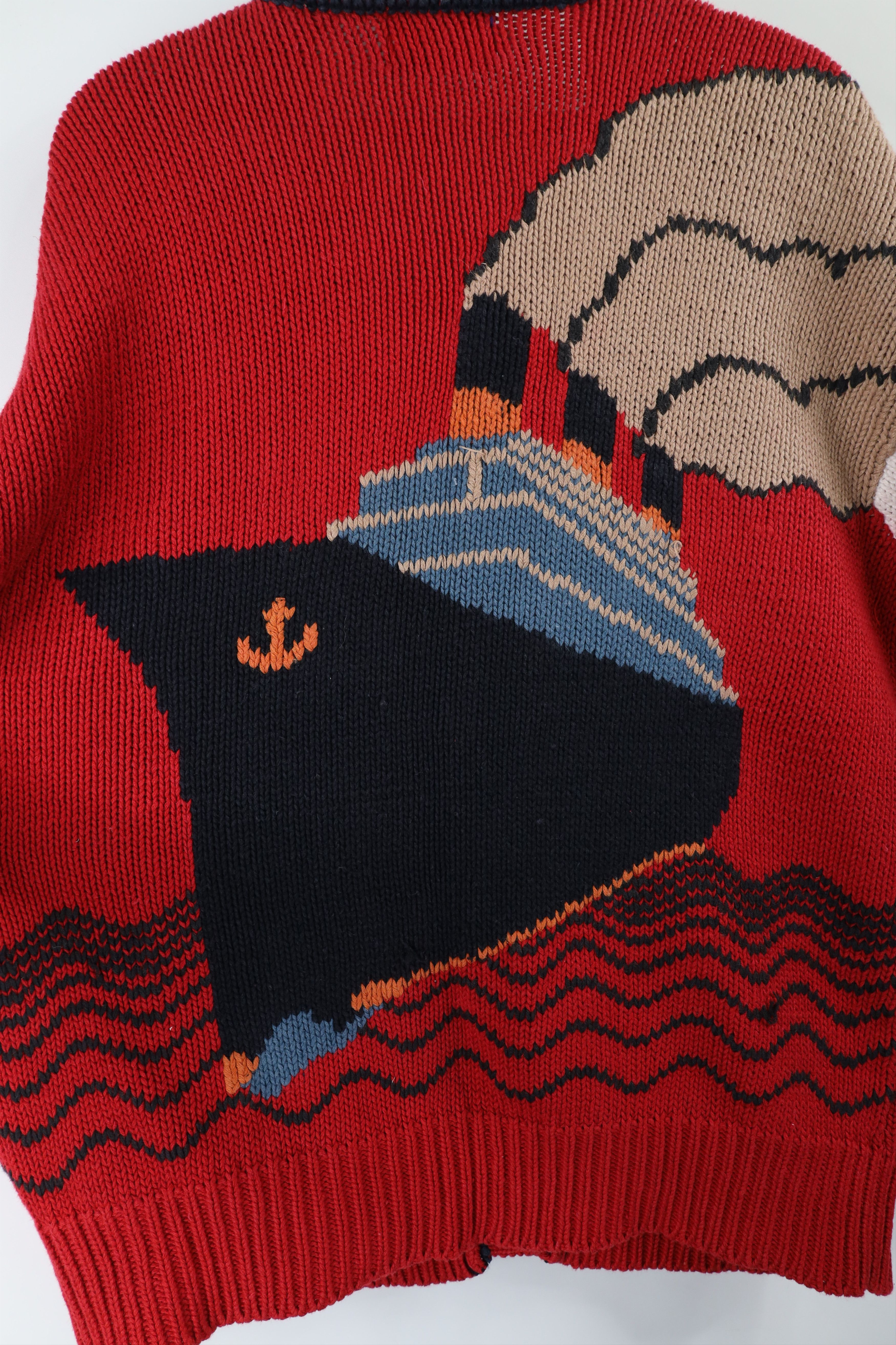 Vintage Vintage 90s Streetwear All Over Print Knit Cardigan Sweater Size ONE SIZE - 11 Thumbnail