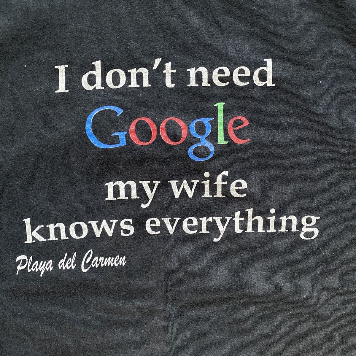 Vintage VINTAGE Y2K I DONT NEED GOOGLE AMAZING FADED HUMOR TEE 116 Size US XL / EU 56 / 4 - 3 Thumbnail