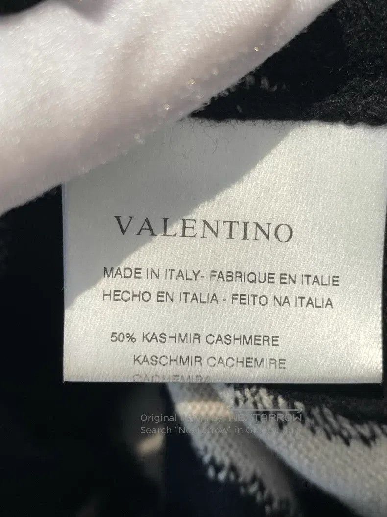 Valentino Valentino Black and white cashmere long-sleeved sweater ca Size L / US 10 / IT 46 - 4 Thumbnail