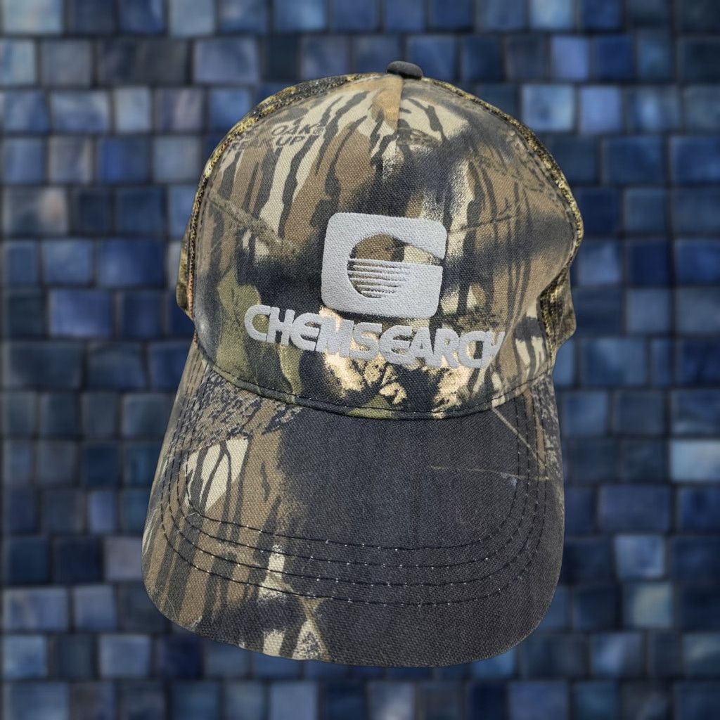 Vintage VINTAGE Outdoor Cap CHEMSEARCH Mossy Oak Break Up Camouflage Strapback Hat Cap Size ONE SIZE - 1 Thumbnail