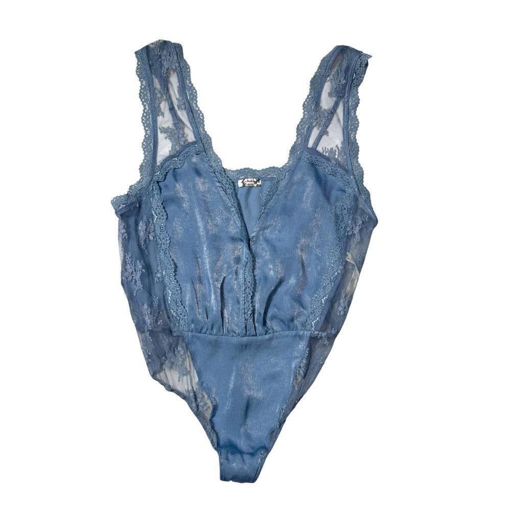 Free People NWT New Free People Tell Me More Autumn Sky Blue Bodysuit S Size M / US 6-8 / IT 42-44 - 3 Thumbnail